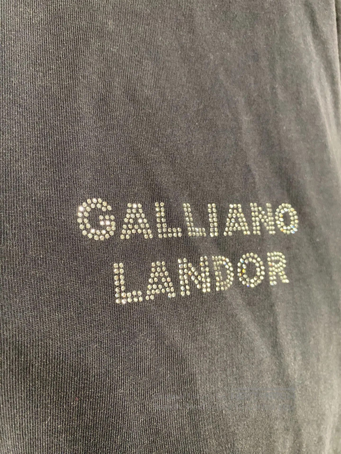 Vintage GALLIANO LANDOR Black Short Sleeve T-Shirt. Size US M / EU 48-50 / 2 - 5 Thumbnail