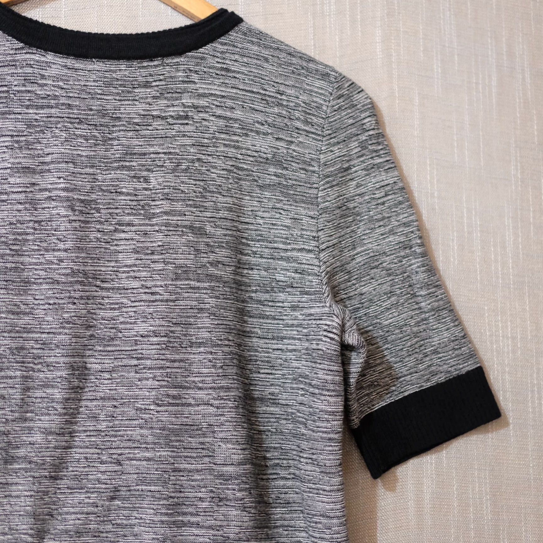 Vintage EUC Christopher & Banks Cardigan Black/White/Red Short Sleeve Women's M #H73-10 Size M / US 6-8 / IT 42-44 - 7 Thumbnail