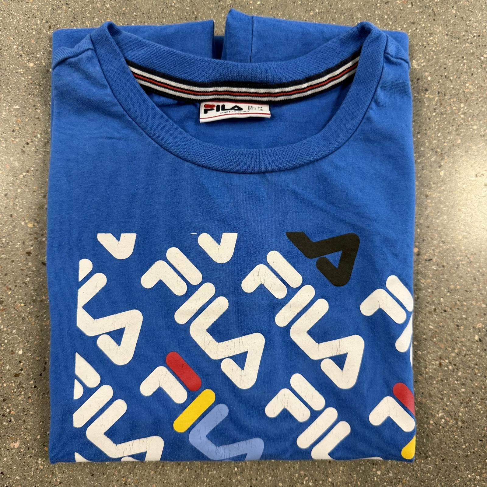 Fila FILA Step & Repeat Logo Tee - Boys Youth XL Blue Size US XL / EU 56 / 4 - 8 Thumbnail