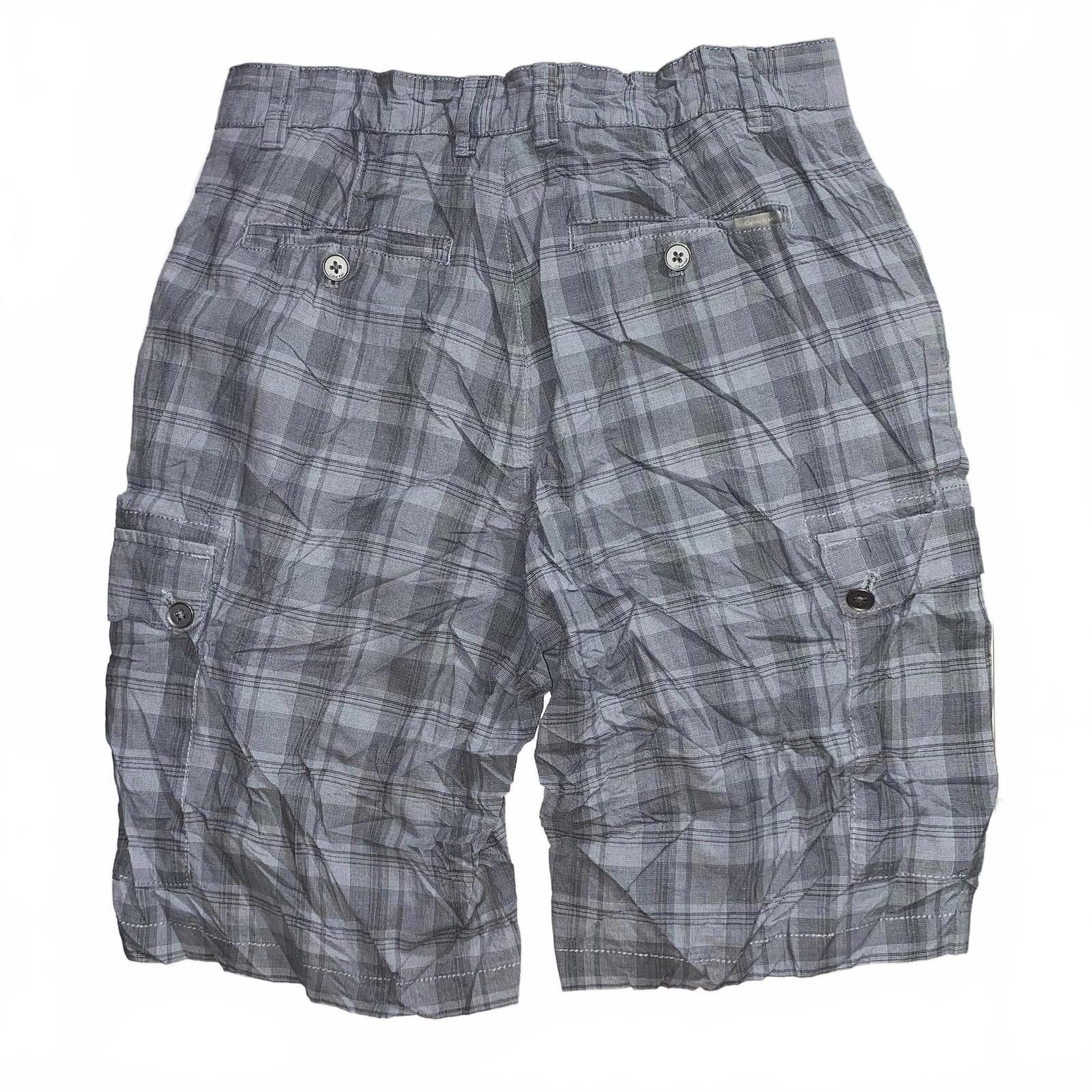 Calvin Klein Calvin Klein 30 Men Vintage 90s Plaid Cargo Shorts Gray Casu Size US 30 / EU 46 - 2 Thumbnail