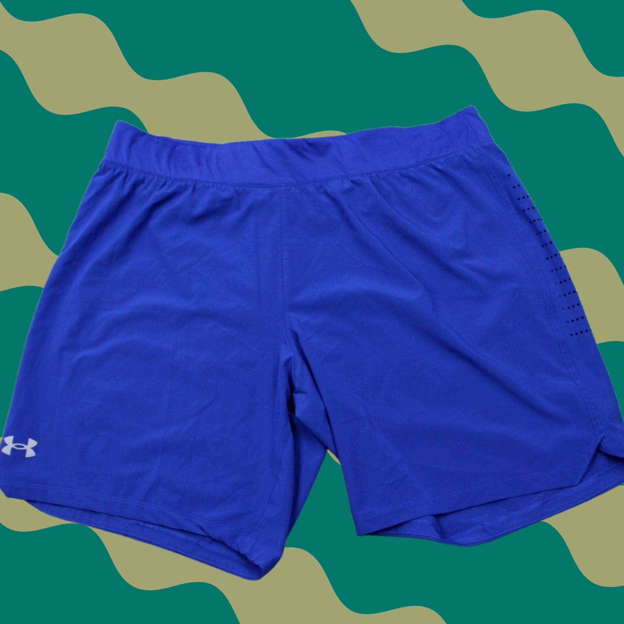 Under Armour Under Armour Speedpocket Shorts Mens 2XL XXL Blue Running Athletic w/ 9" inseam Size US 39 - 1 Thumbnail