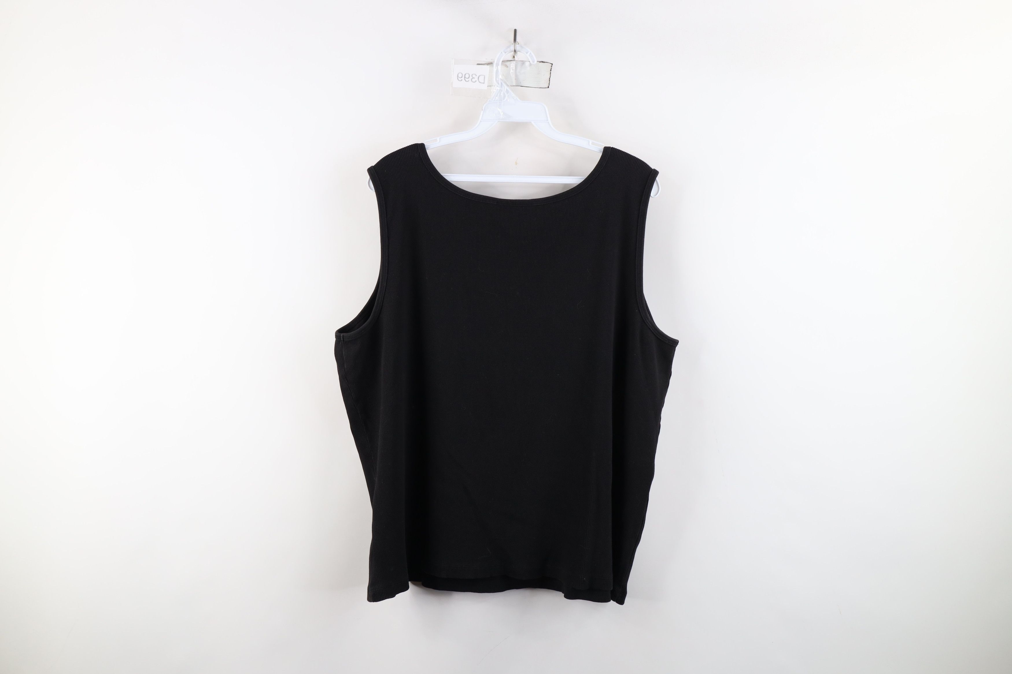 Ralph Lauren × Vintage Vintage 90s Ralph Lauren Knit Tank Top T-Shirt Black USA Size 3XL / US 20-22 - 8 Thumbnail