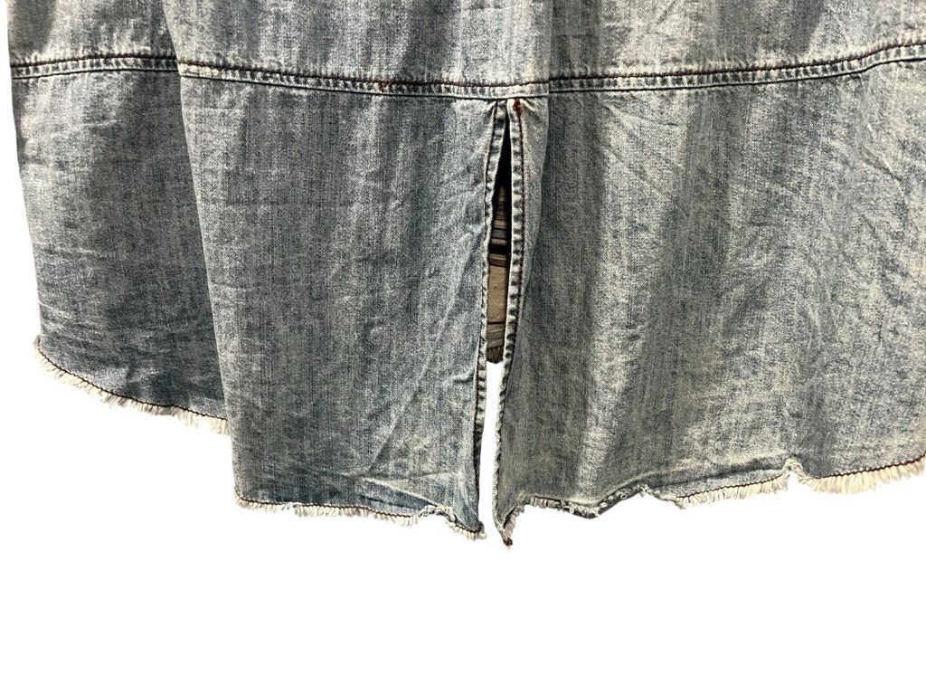 Free People Free People Plaid Flannel Denim Button Up Shirt Size M Size M / US 6-8 / IT 42-44 - 10 Thumbnail