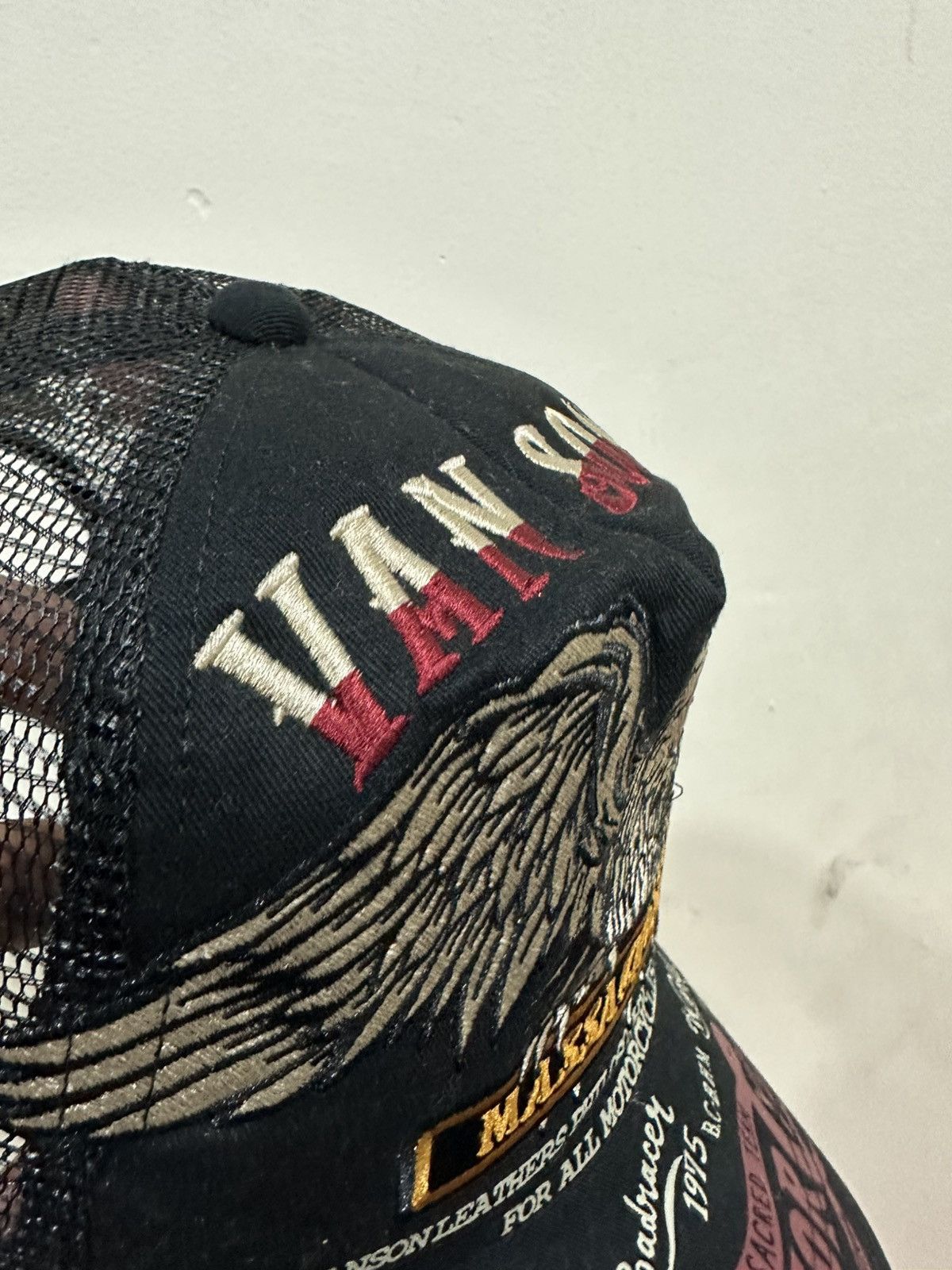 Vanson Leathers VTG Full Embroid Vanson Motorcycles Trucker Hat Size ONE SIZE - 5 Thumbnail