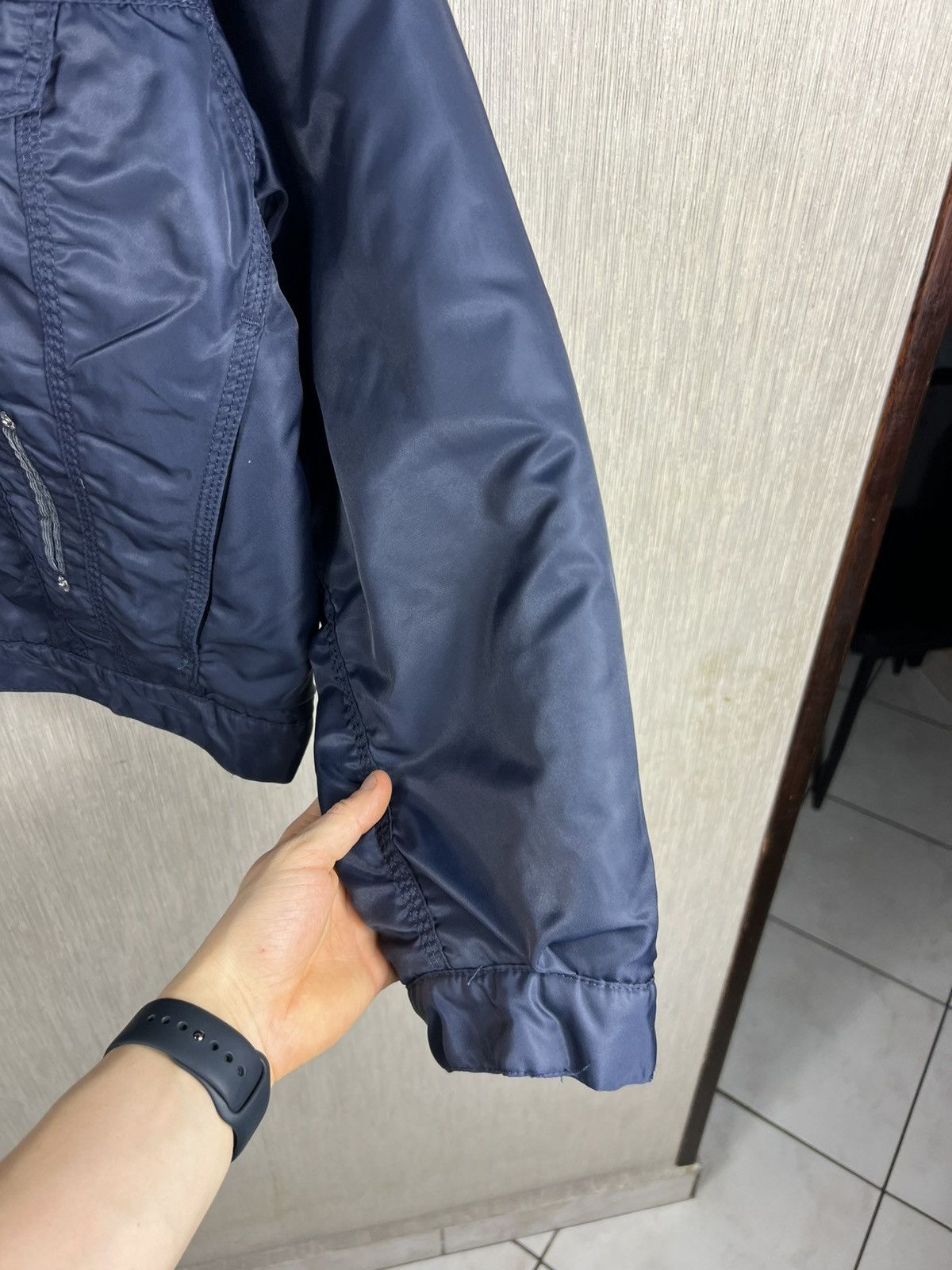Diesel Vintage 90s Diesel denver navy cropped nylon jacket italy Size US L / EU 52-54 / 3 - 15 Thumbnail