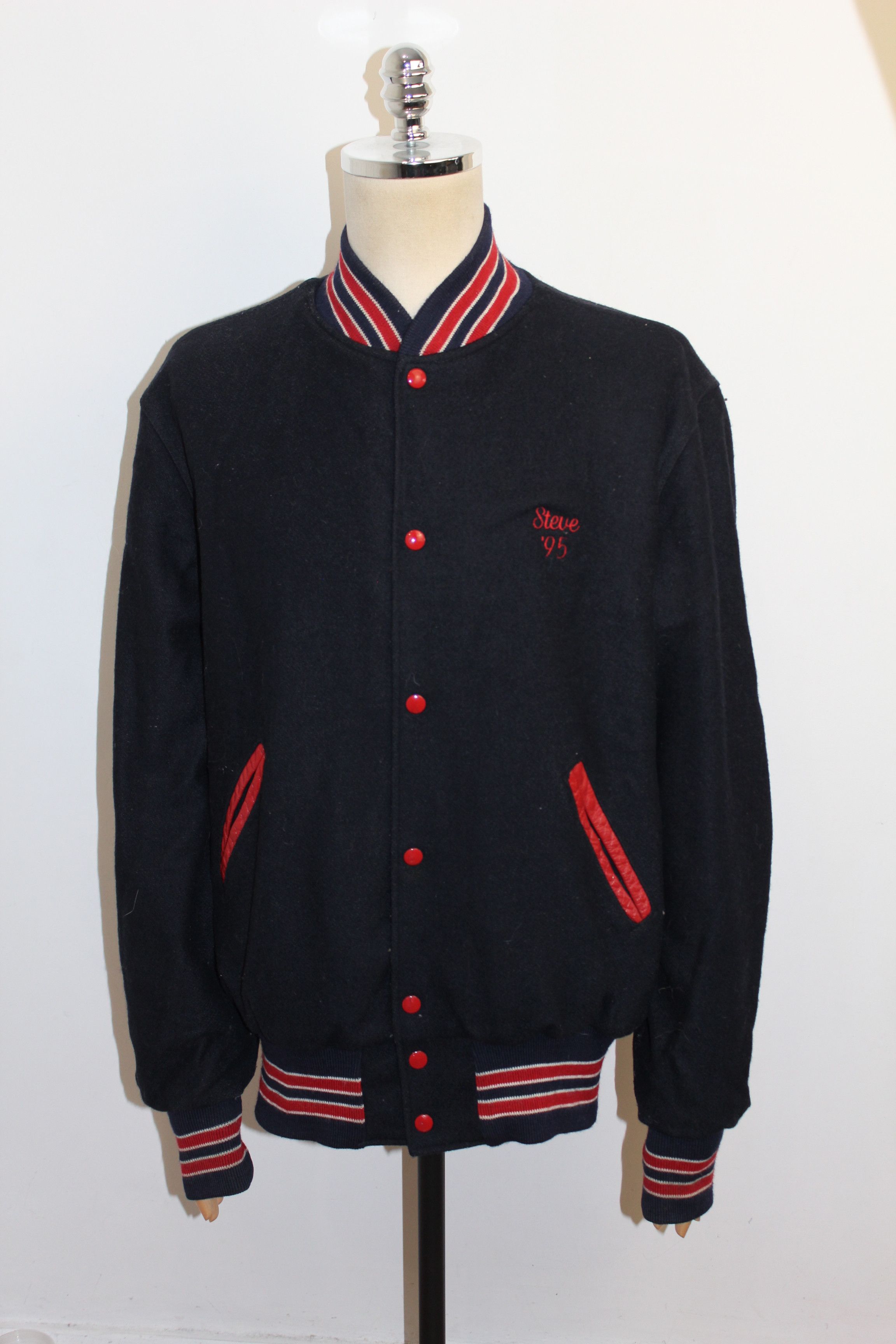 Holloway Holloway Huntington Vintage Collage Wool 95's Jacket Size US XL / EU 56 / 4 - 2 Thumbnail