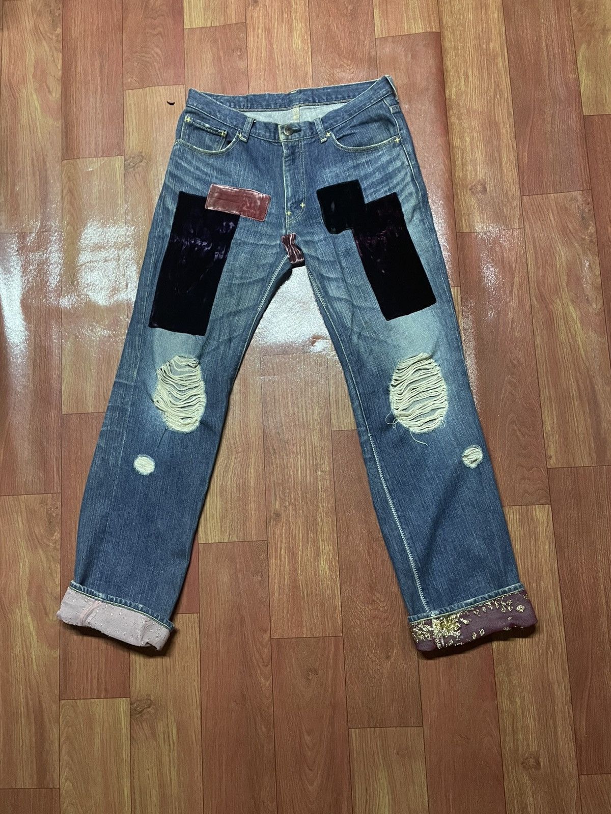Number (N)ine Number nine ss03 kurt style distressed jeans Size US 32 / EU 48 - 6 Thumbnail