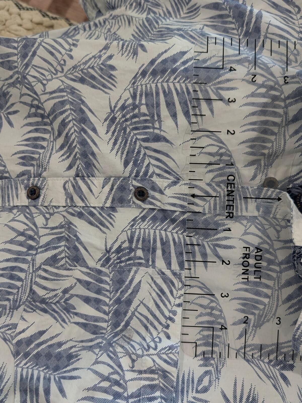Other Short-Sleeve Palm-Print Button-Down Shirt - Blue/White Size US XL / EU 56 / 4 - 4 Thumbnail