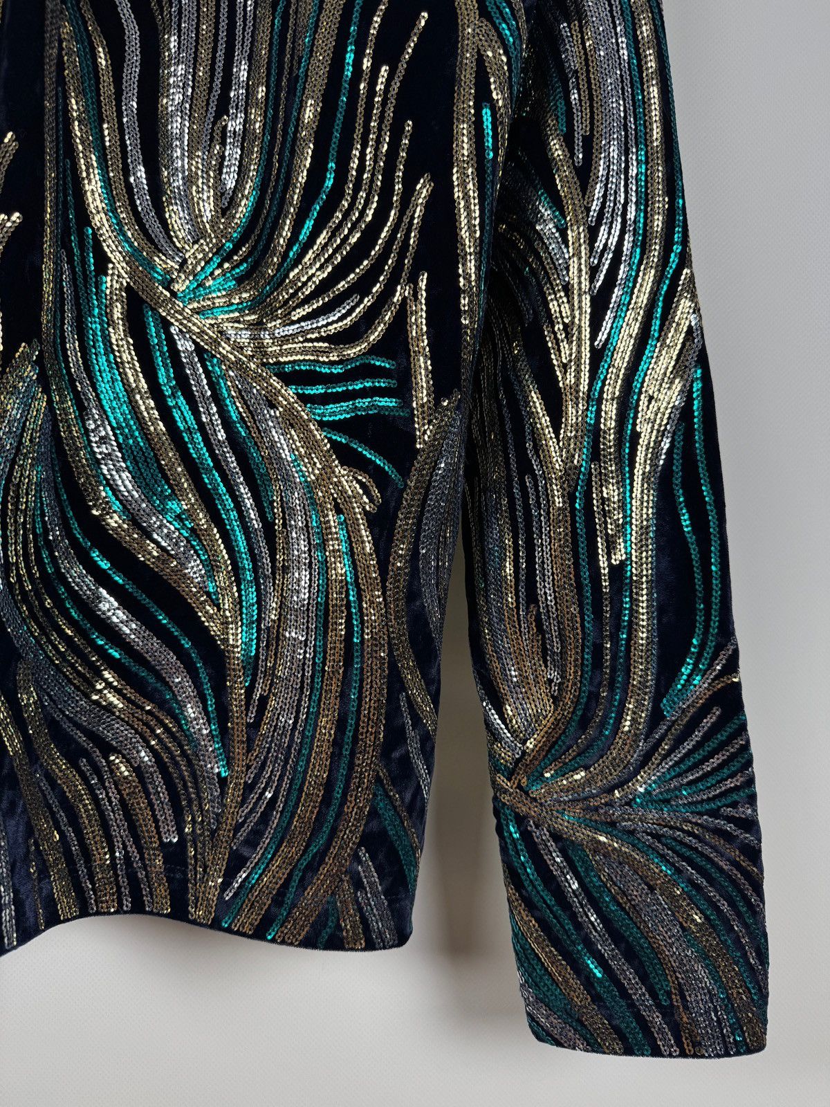 Dries Van Noten Dries Van Noten Sequin Velvet High Neck Top Size M / US 6-8 / IT 42-44 - 18 Thumbnail