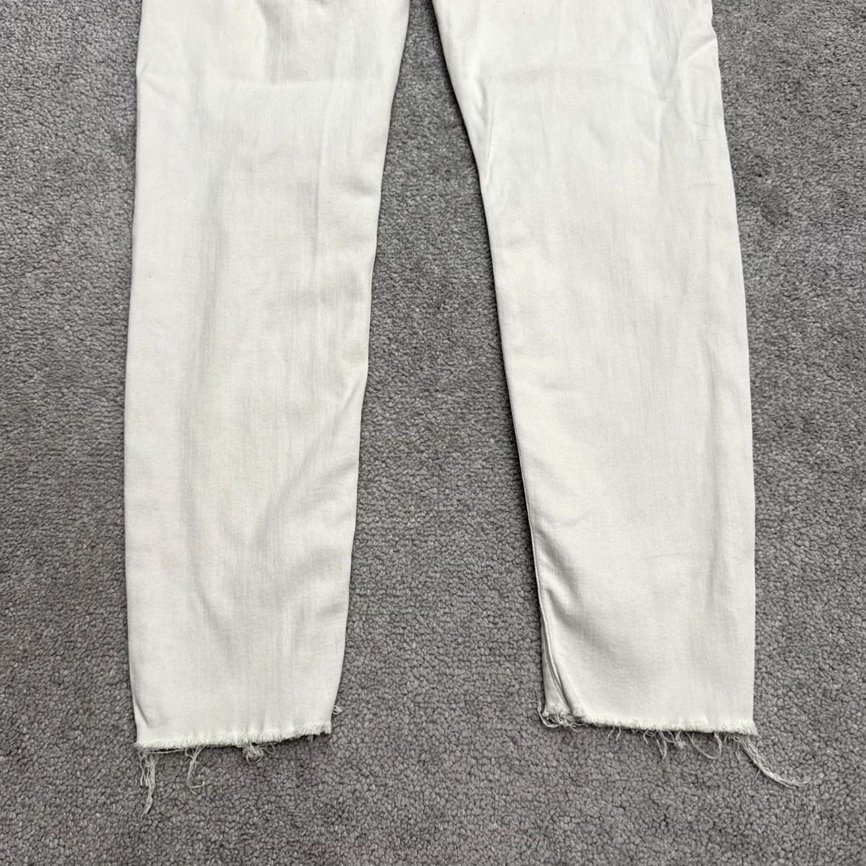 Hudson Hudson Krista Super Skinny Ankle Denim Jeans Womens 32 White Mid Rise Vintage No Size 24" / US 00 / IT 34 - 4 Thumbnail