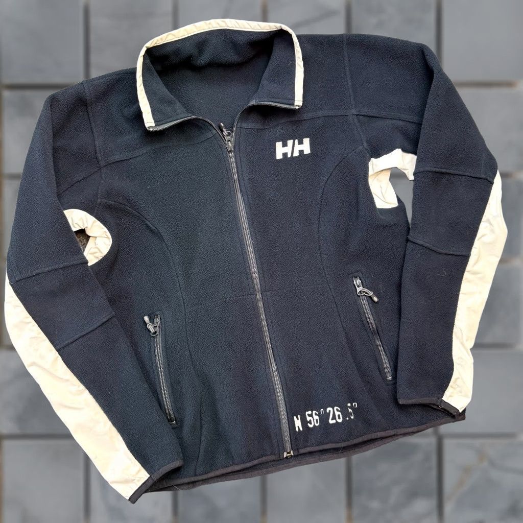 Helly Hansen Helly Hansen Jacket Women M Navy Blue White Fleece Full Zip Pockets Travel Casual Size M / US 6-8 / IT 42-44 - 1 Thumbnail