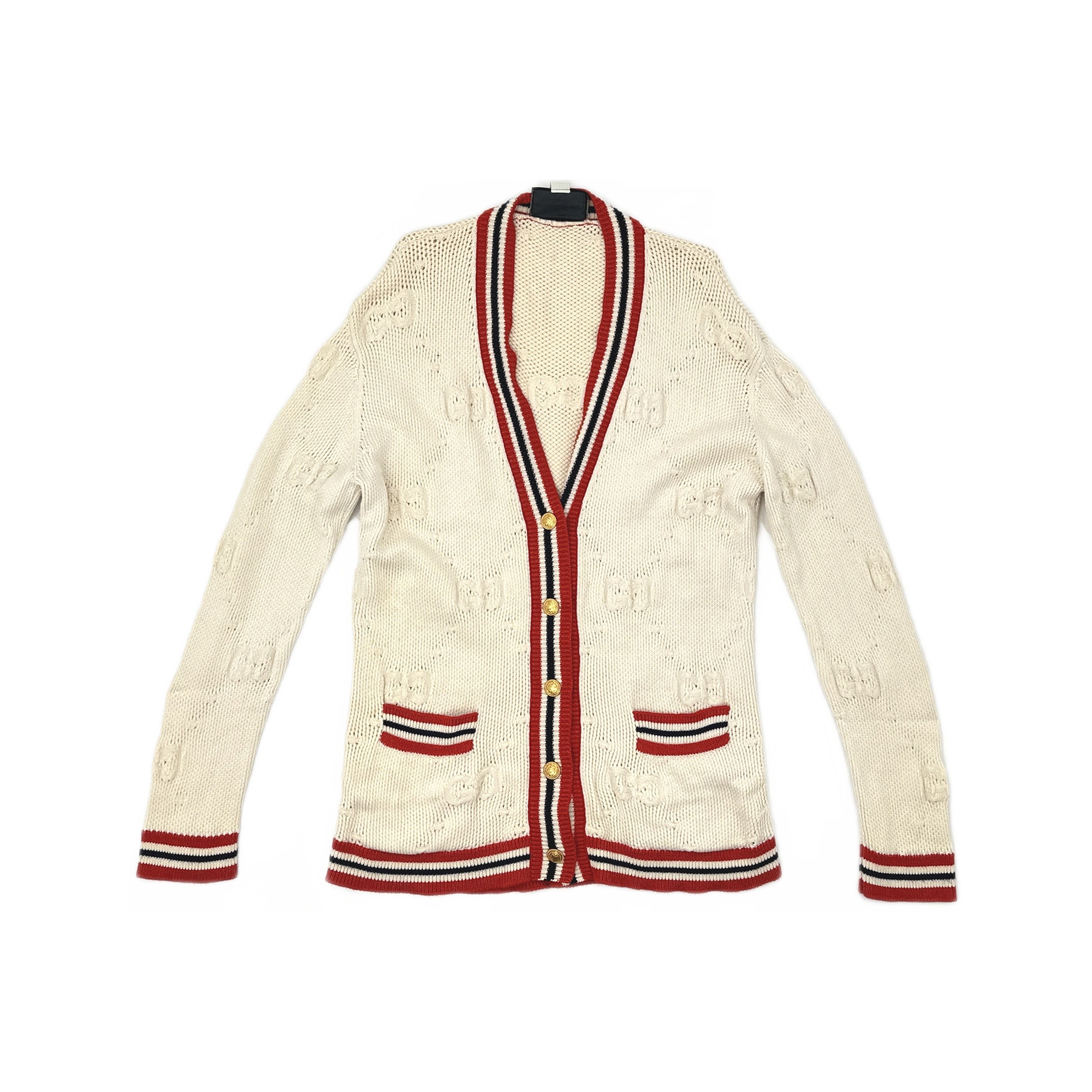 Gucci Gucci GG Logo Striped Cardigan Size M Size M / US 6-8 / IT 42-44 - 1 Thumbnail