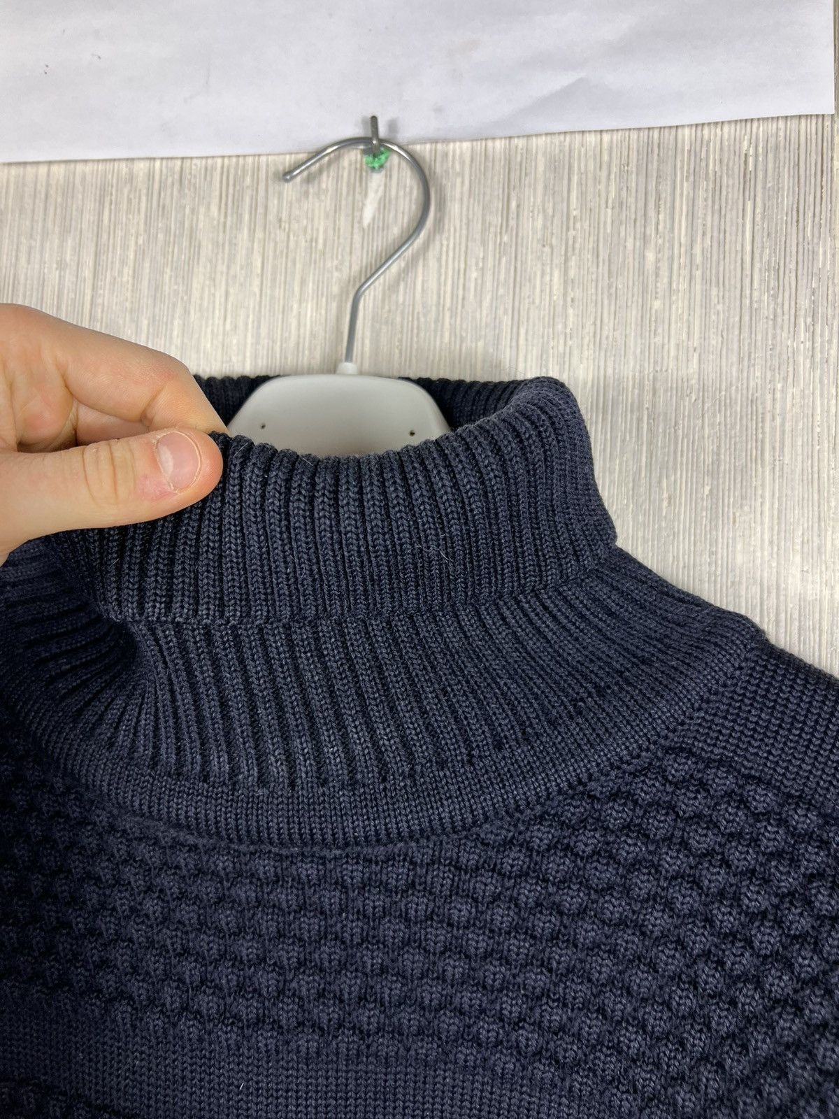 S.N.S. Herning S.N.S. Herning fisherman wool knit turtleneck sweater navy Size US M / EU 48-50 / 2 - 13 Thumbnail
