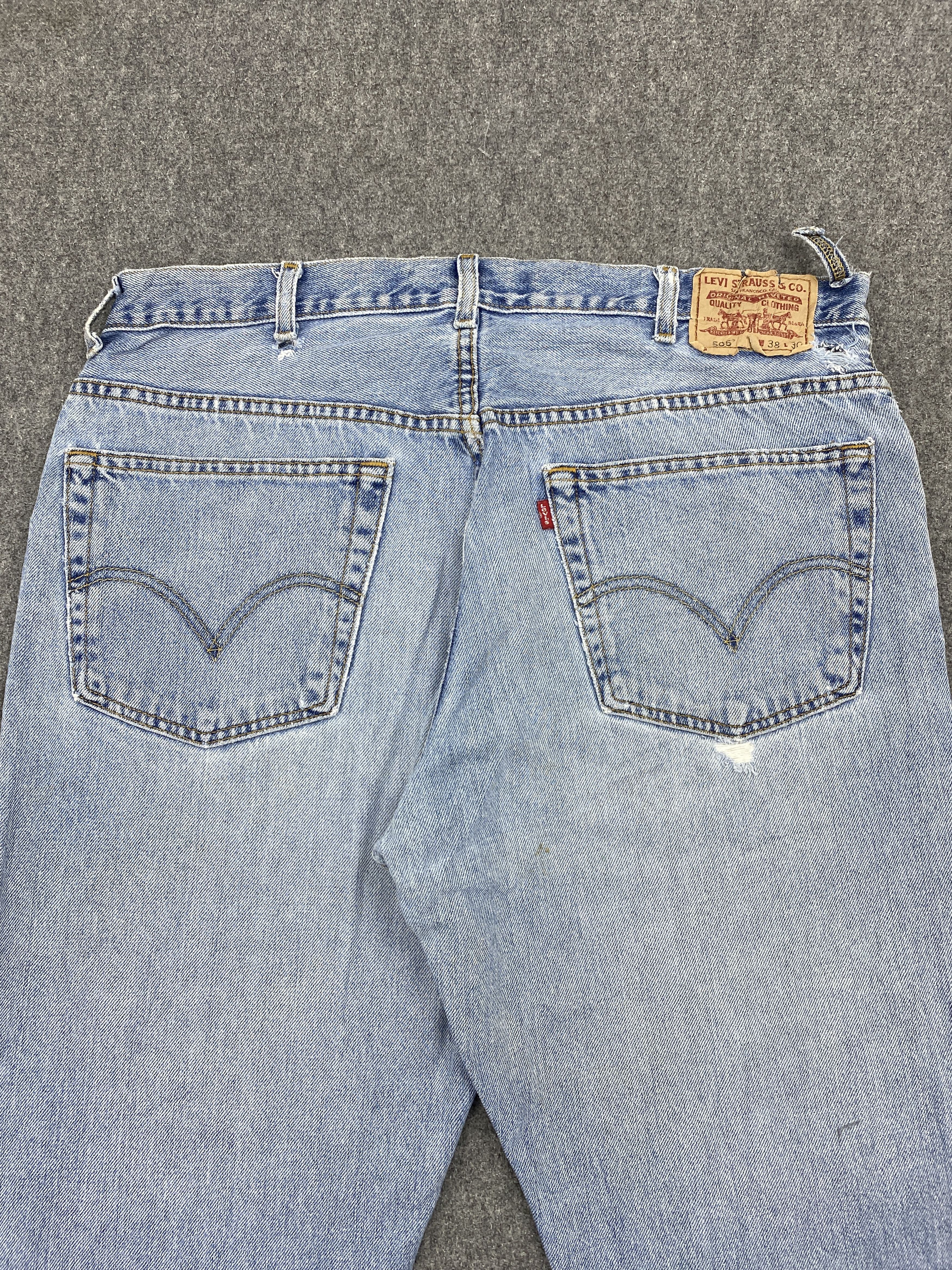 Levi's Vintage Levis 505 Regular Fit Jeans DP2702 Size US 37 - 4 Thumbnail