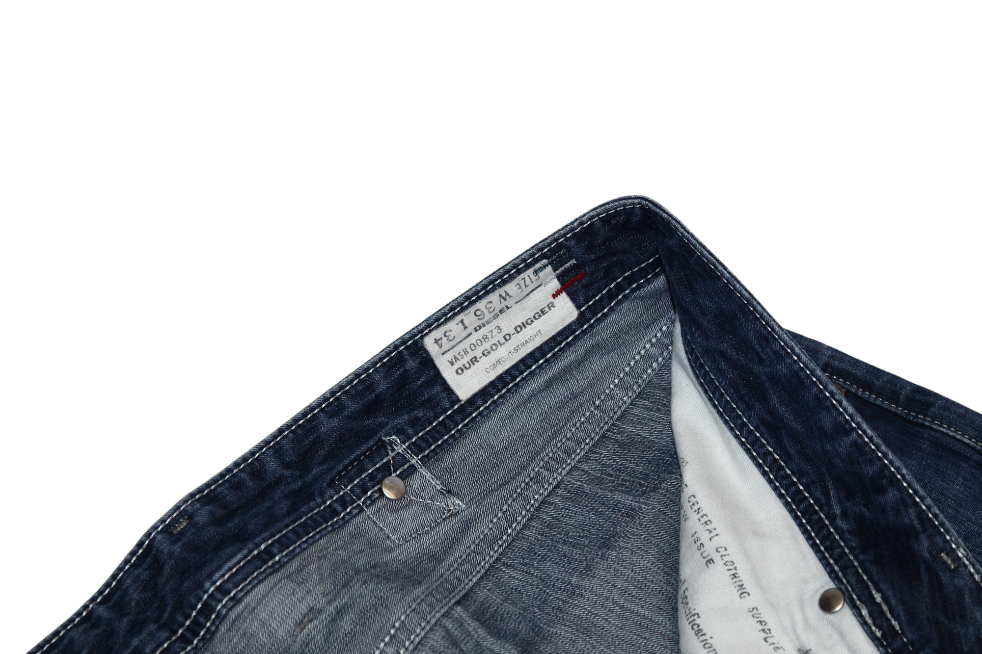 Diesel Diesel Our-Gold-Digger Robinson Hork Selvadge Straight Jeans Size US 37 - 6 Thumbnail
