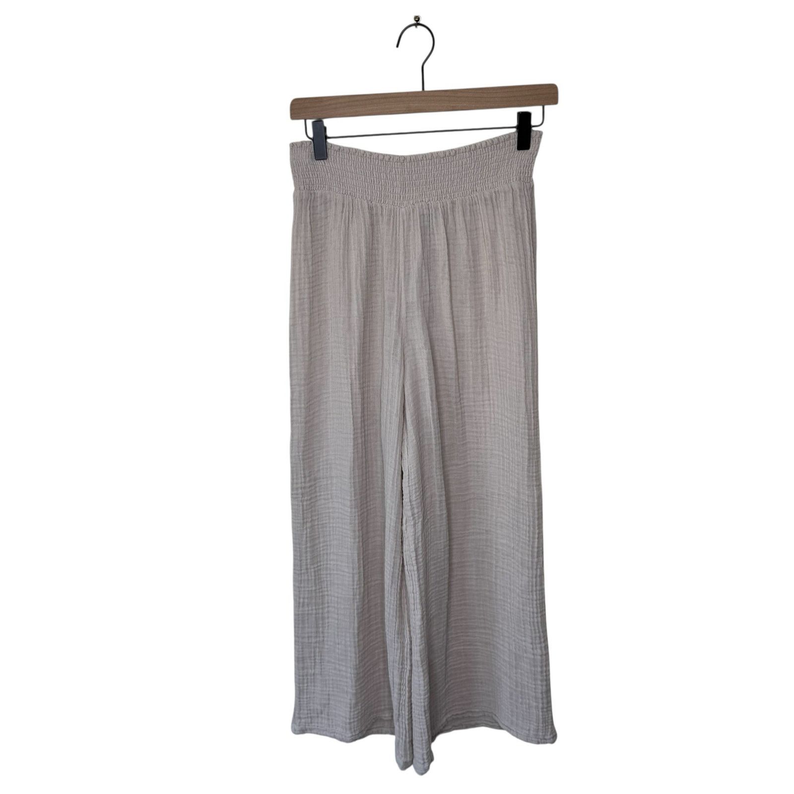 MICHAEL STARS Janelle Tie Neck Tank Cement Large NWT
