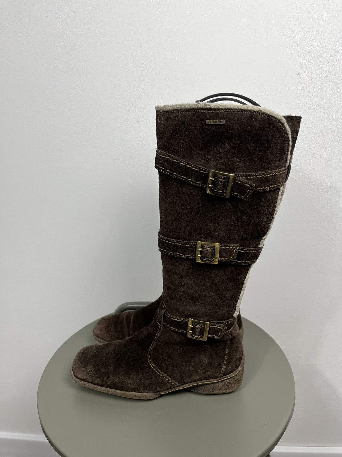 Other Vintage Suede Shearling Lined Buckle Boots EU 36 UK 4.5 Size US 5.5 / IT 35.5 - 4 Thumbnail