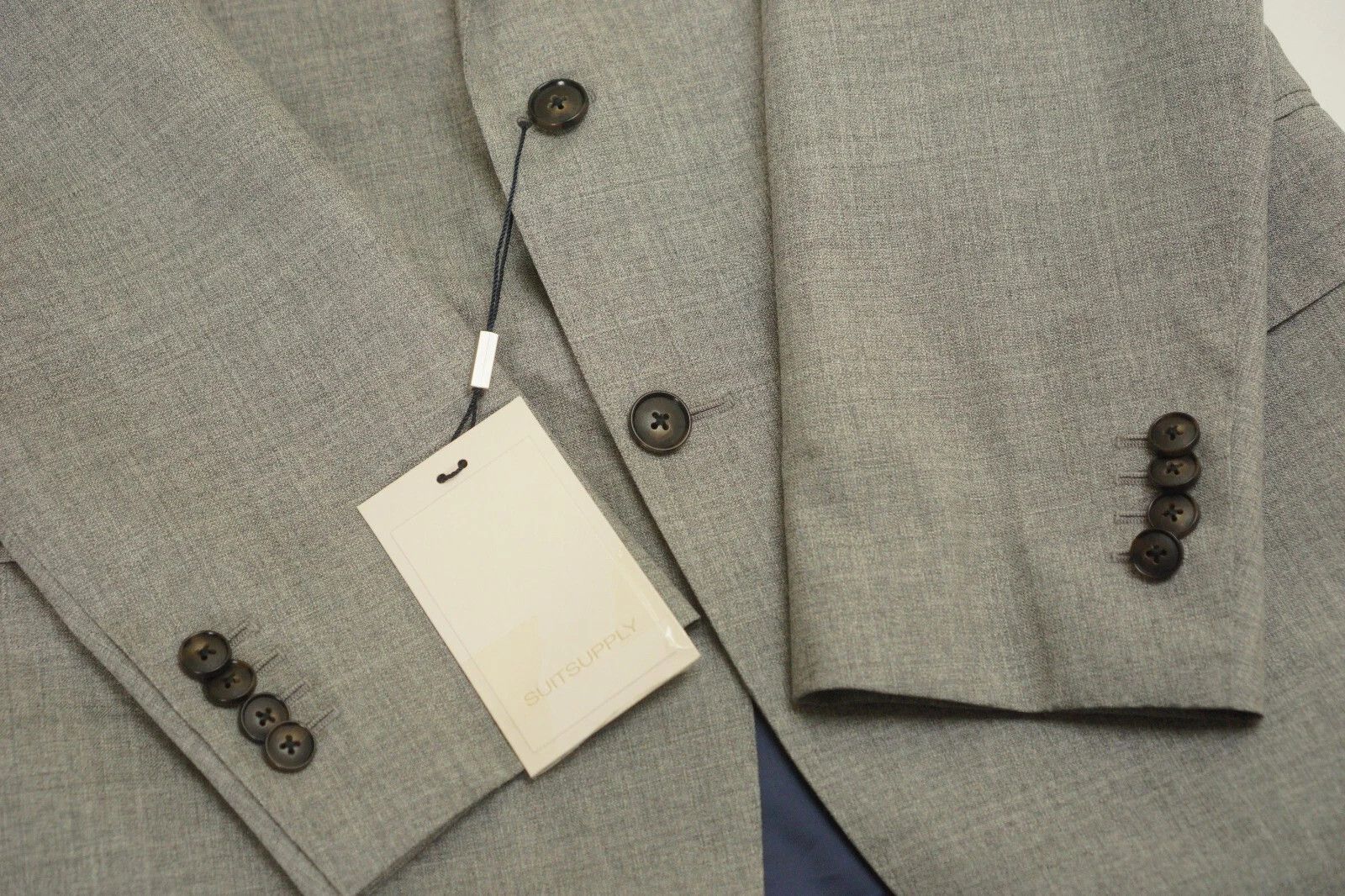 Suitsupply Men Suitsupply Suit Lazio Single Breasted Grey Wool US38 Size 38R - 5 Thumbnail