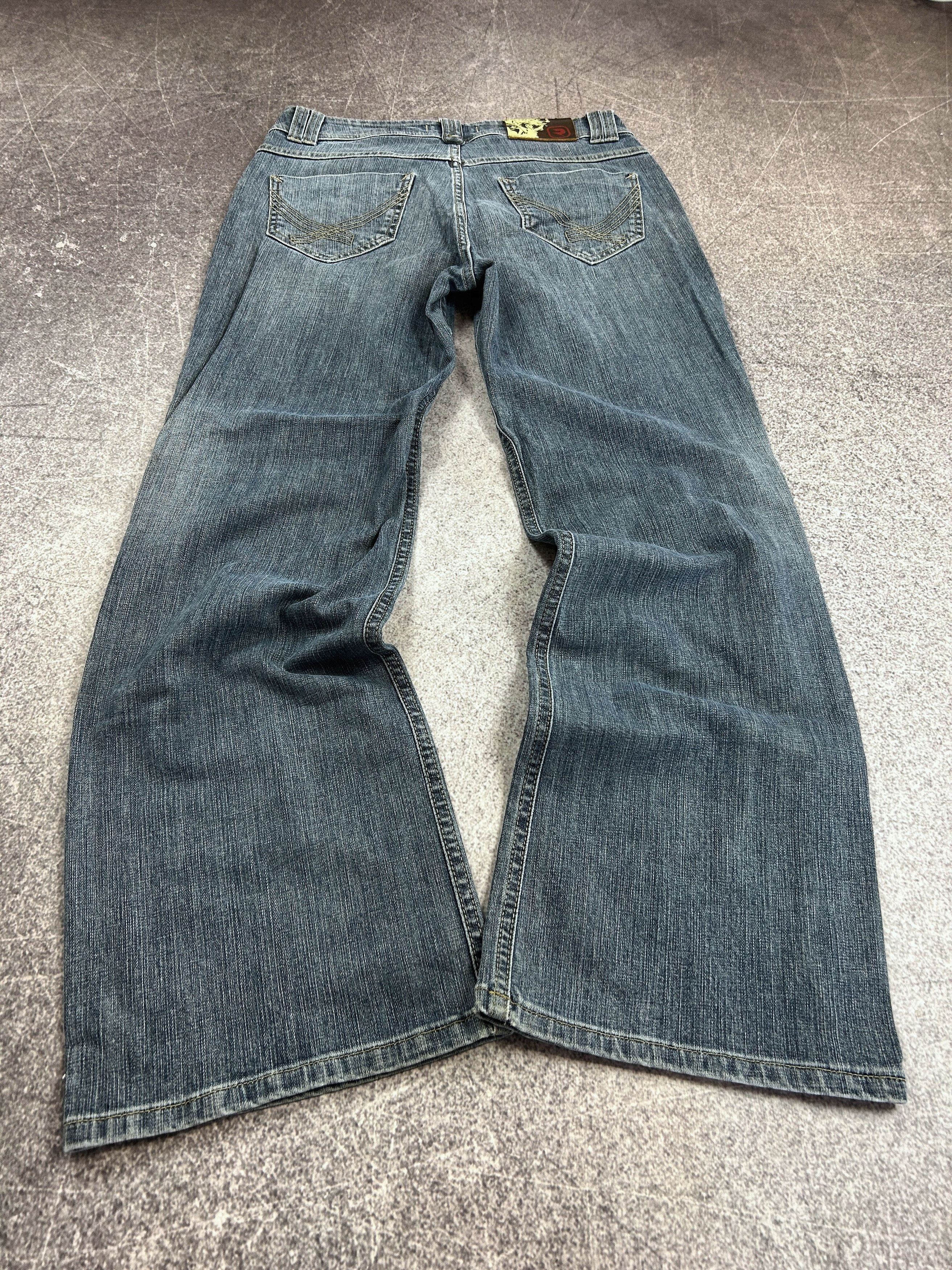 Vintage SO SICK 🥶 BALENCIAGA JNCO STYLE RAP BAGGY JEANS 90s Size US 30 / EU 46 - 2 Thumbnail