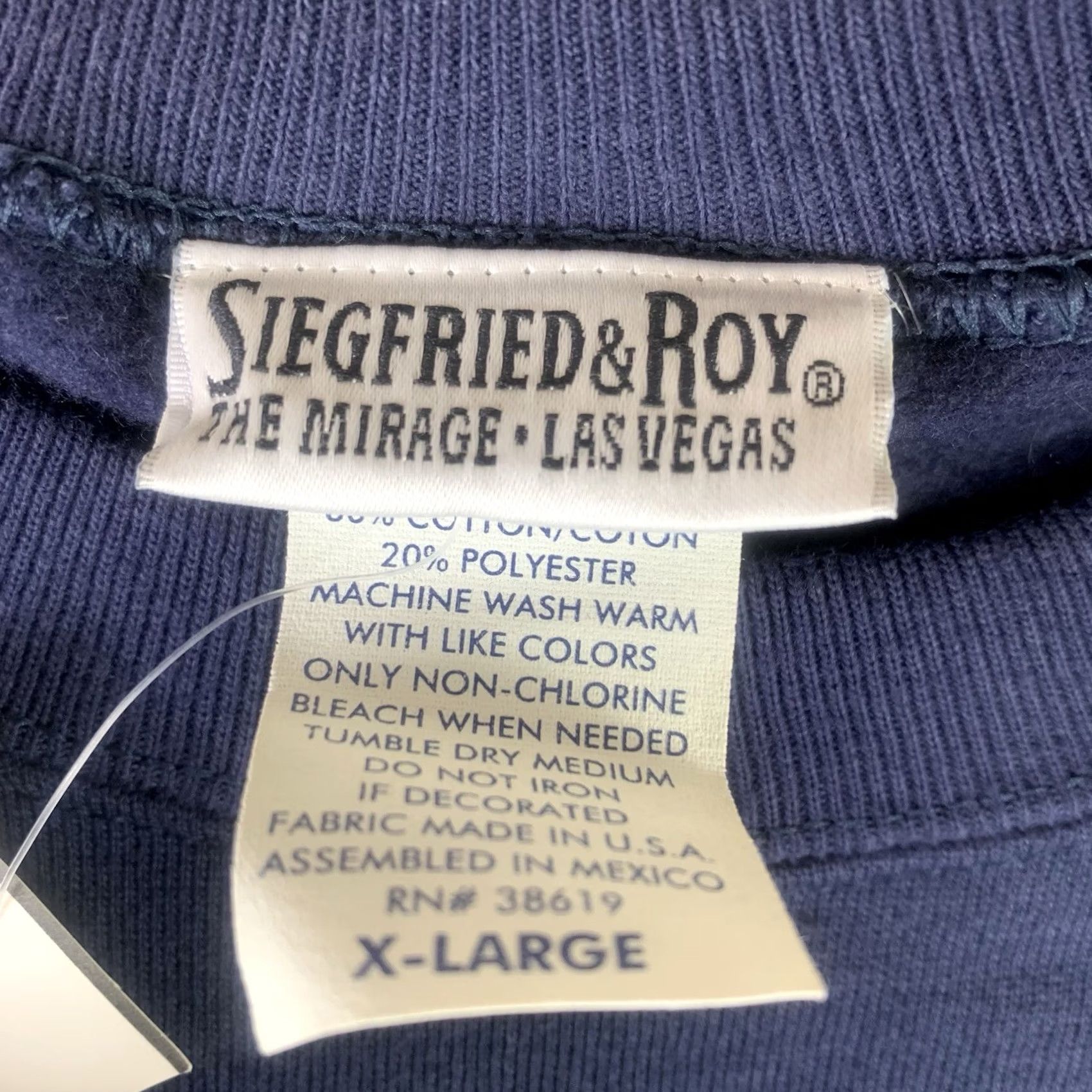 Vintage Siegfried & Roy Mirage Las Vegas Mens XL Sweater Blue USA vtg 90s NWT (issue) Size US XL / EU 56 / 4 - 3 Thumbnail