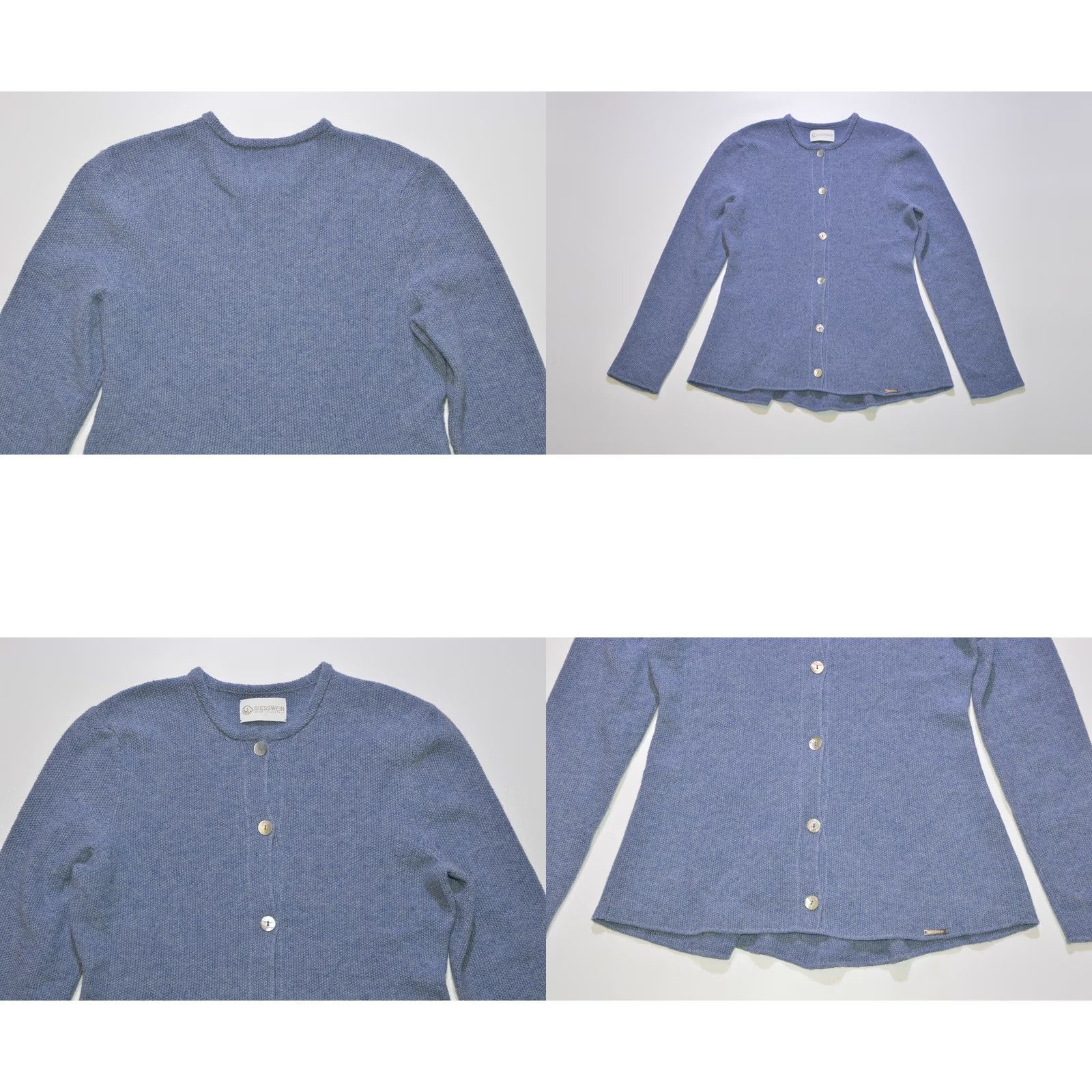 Vintage VINTAGE Giesswein Lieselotte Virgin Wool Cardigan Sweater Women Blue 42 Wool Giesswein Womens Cardigan Sweater 42 Austria Size M / US 6-8 / IT 42-44 - 8 Thumbnail