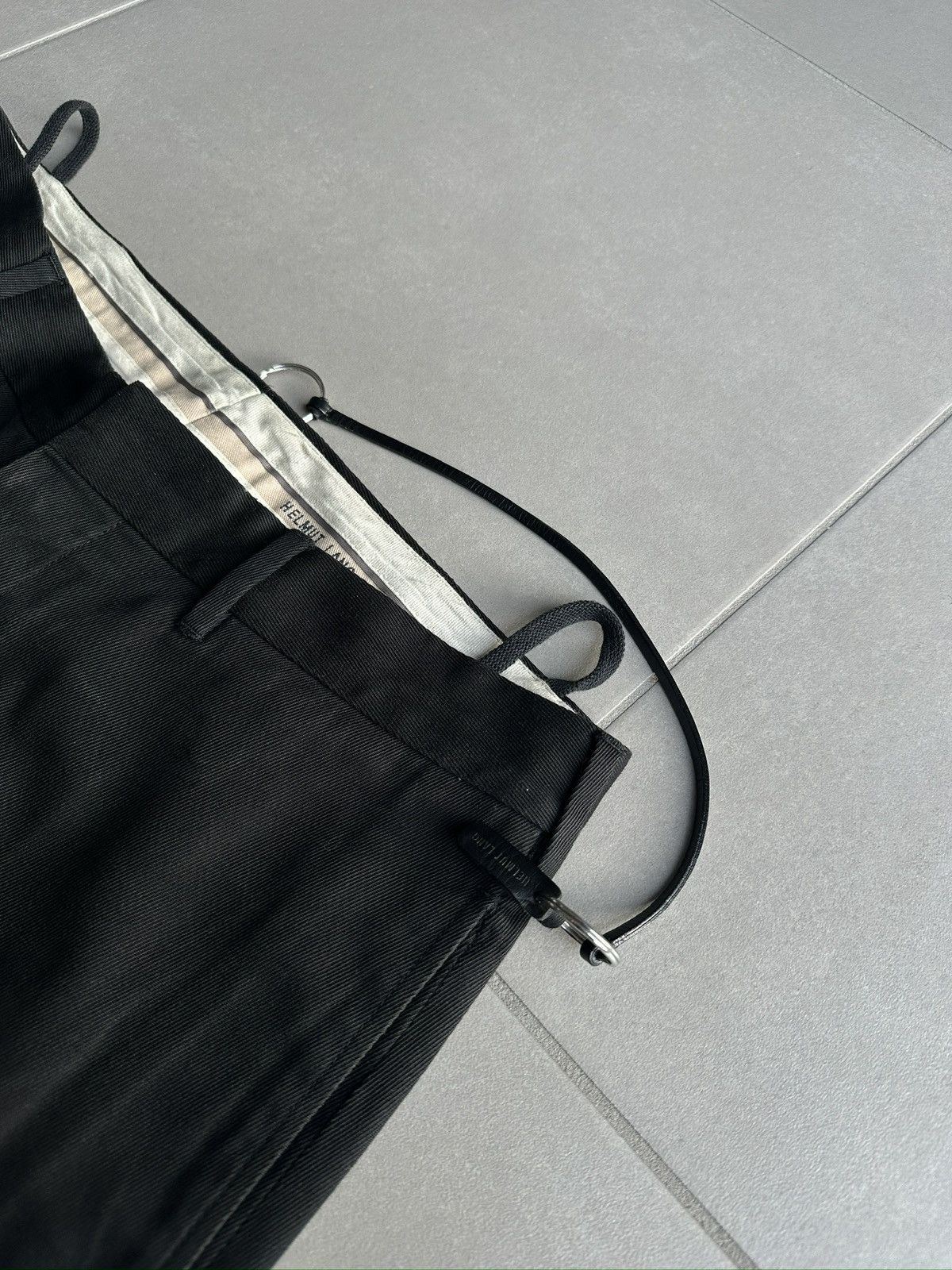 Helmut Lang Helmut Lang Circa 2000 leather trim detail trousers Size US 32 / EU 48 - 6 Thumbnail