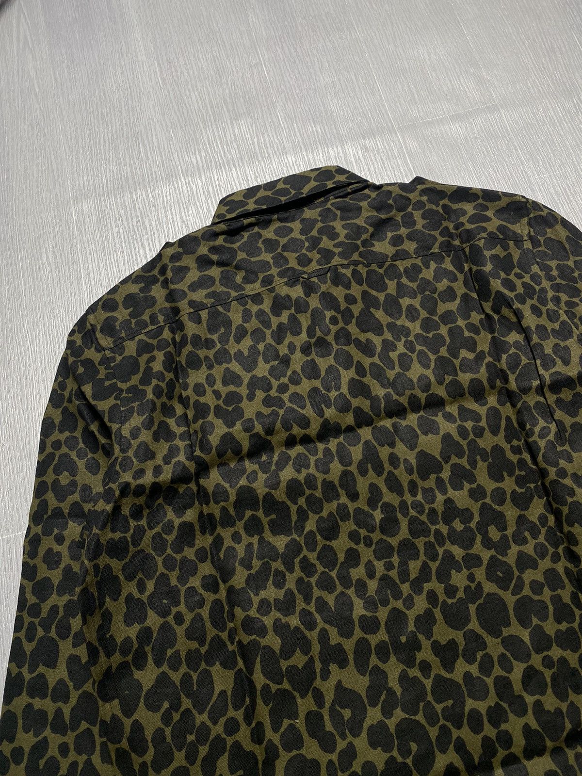 Burberry Prorsum SS14 Military Leo Print Linen Shirt Size US M / EU 48-50 / 2 - 7 Thumbnail