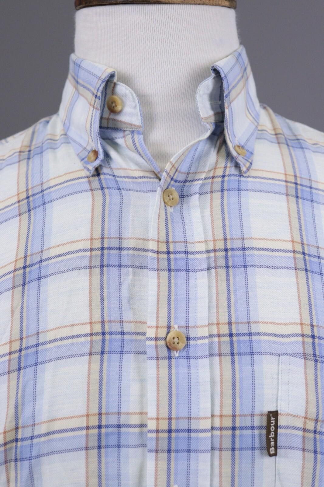 Barbour Barbour Regular Fit White Check Plaid Shirt Size M Size US M / EU 48-50 / 2 - 5 Thumbnail