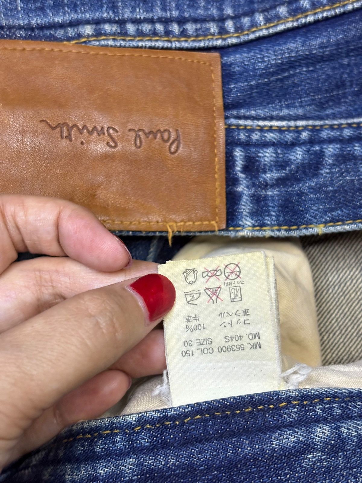 Paul Smith Vintage Paul Smith Mud Wash Distressed Loose Jeans Size US 31 - 12 Thumbnail
