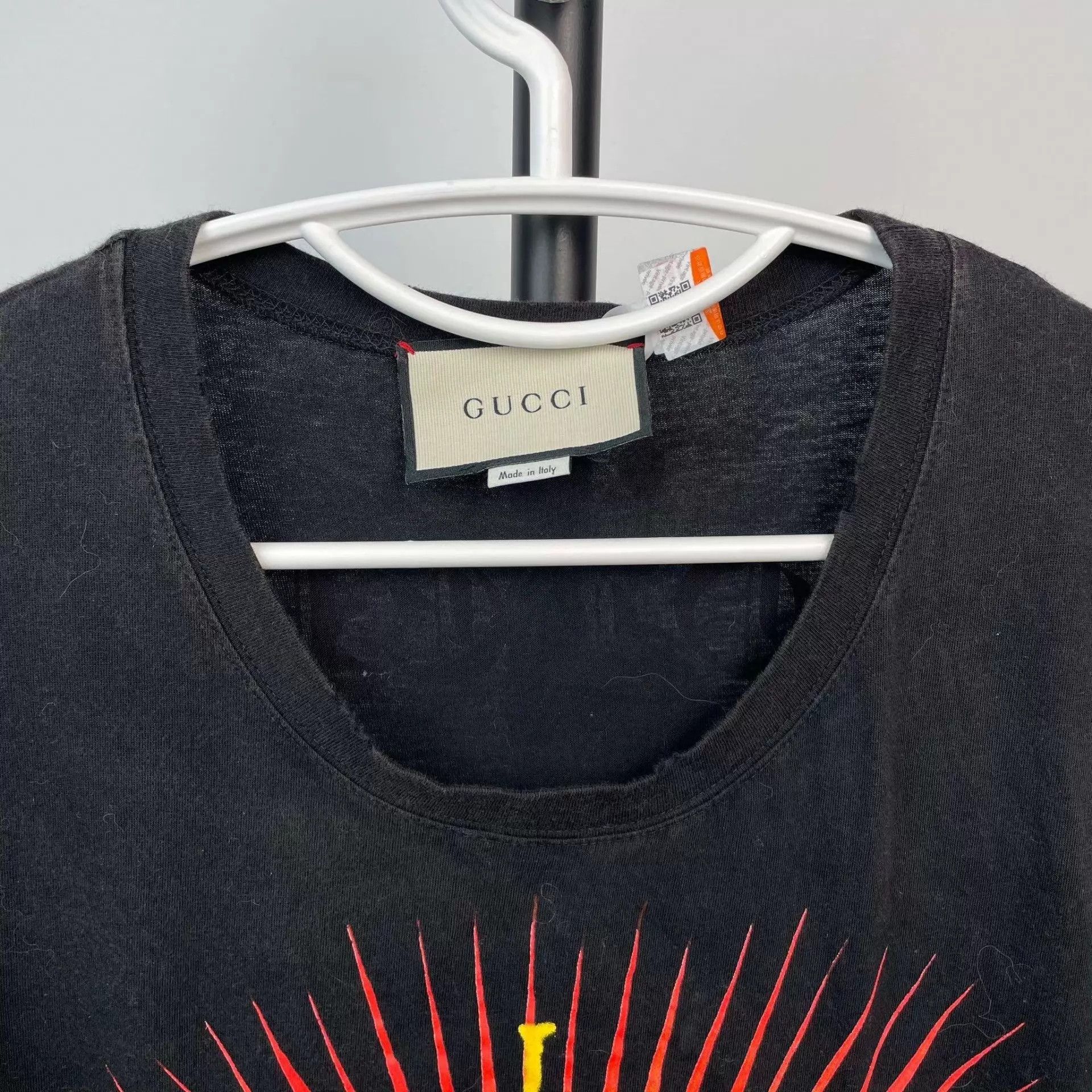 Gucci Gucci Cotton Embroidered Short Sleeve Black S Size US S / EU 44-46 / 1 - 3 Thumbnail