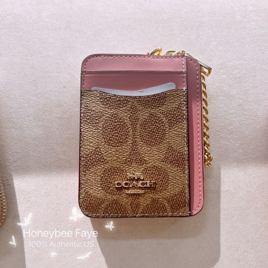 Coach Zip Card Case In Signature Canvas CW883 Size ONE SIZE - 1 Thumbnail