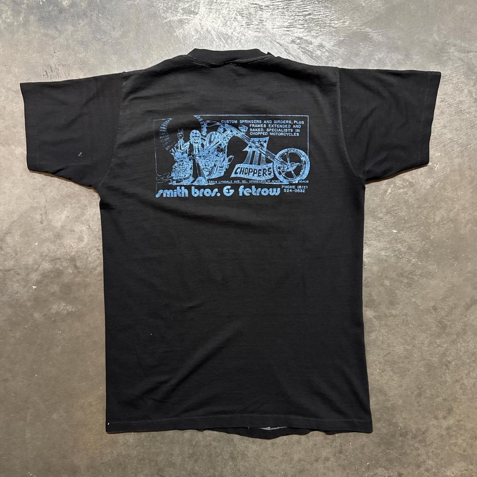 Vintage Vintage 80s Motorcycle Mechanic Riding Paper Thin T-Shirt Size US M / EU 48-50 / 2 - 1 Thumbnail