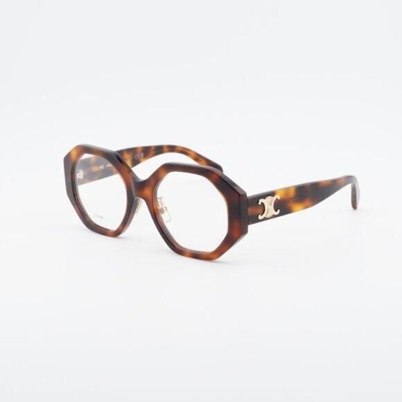 Celine Celine CL50161F 053 Eyeglasses Havana 52mm Square Frame Size ONE SIZE - 2 Thumbnail