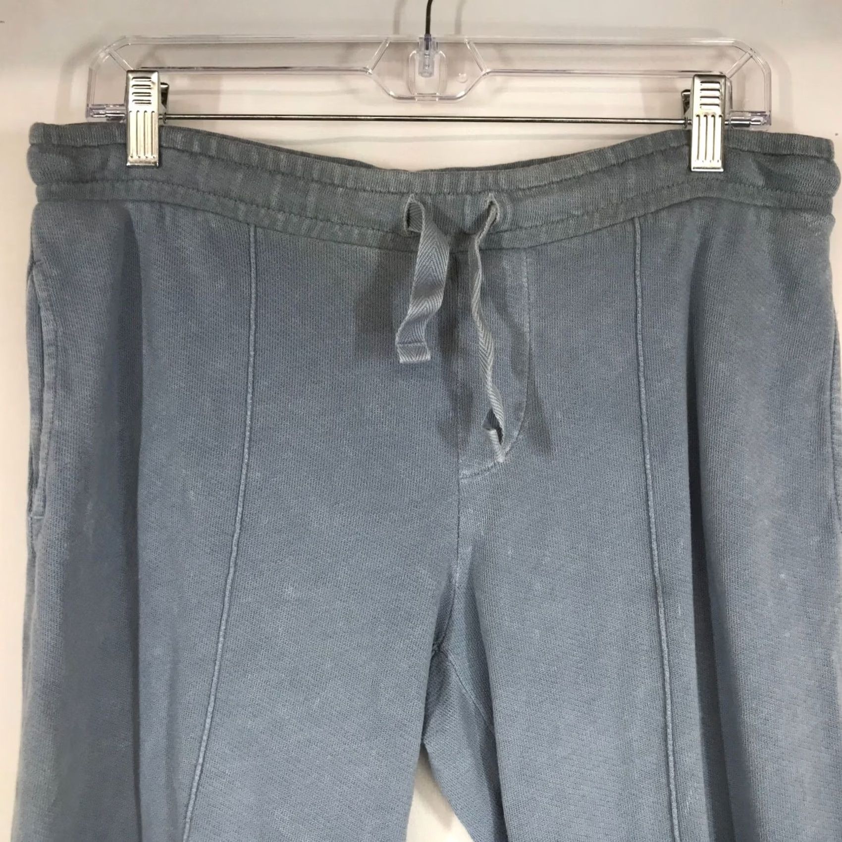 Vintage ATM WOMEN'S XS BLUE SWEATPANTS 100% COTTON DRAWSTRING WAIST Size 26" / US 2 / IT 38 - 2 Thumbnail