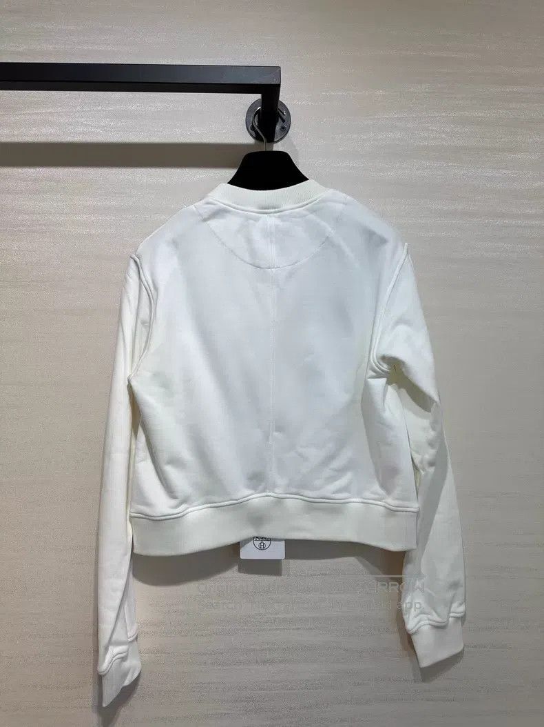Hermes Hermes Round Neck Short Sleeve Sweatshirt White Size XS / US 0-2 / IT 36-38 - 4 Thumbnail