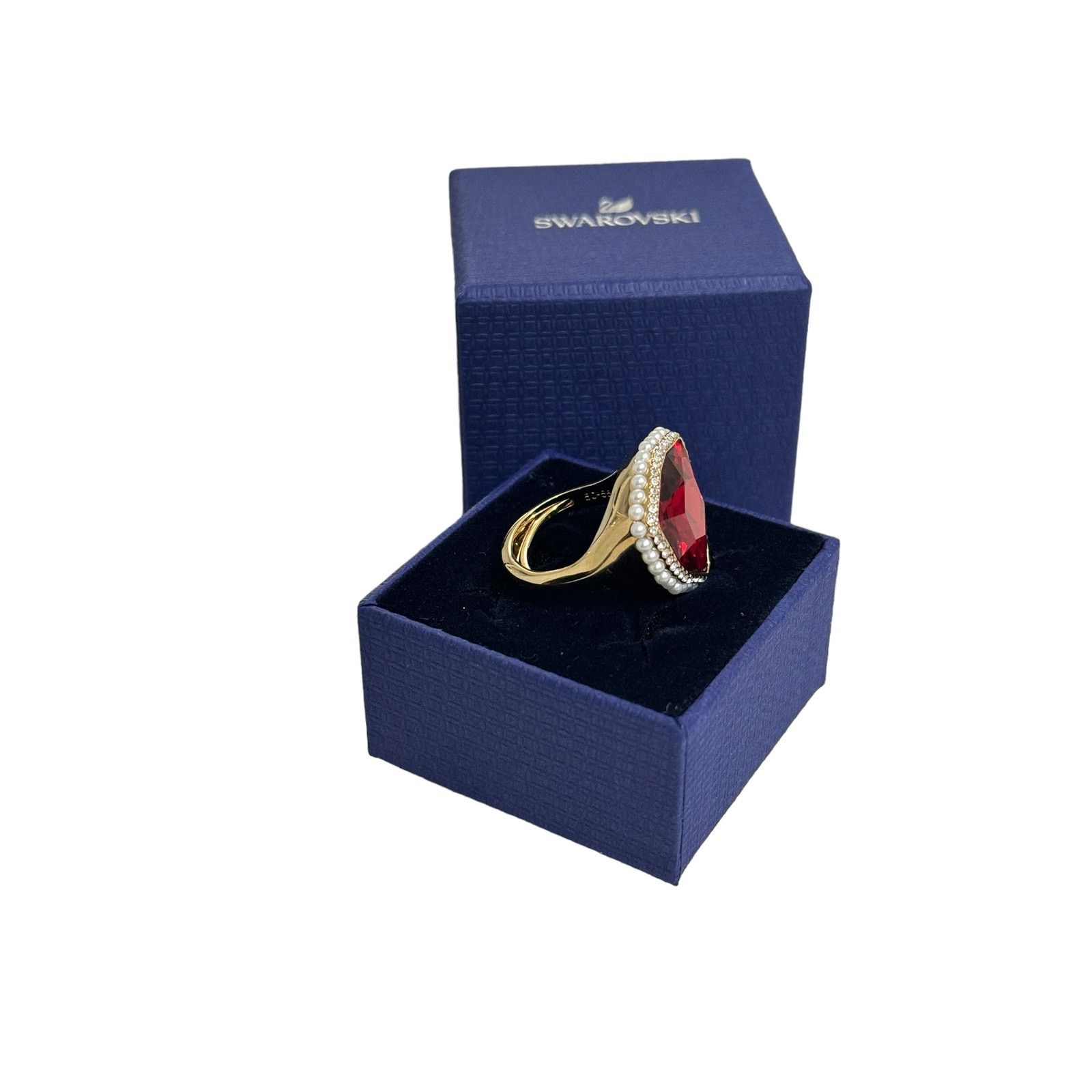 Swarovski SWAROVSKI Plated Red Lucky Goddess Cocktail Ring, Size 50-55 Size ONE SIZE - 6 Thumbnail
