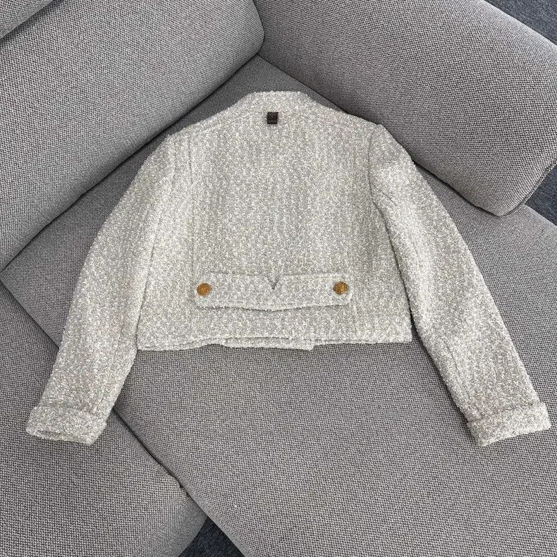 Louis Vuitton Louis Vuitton Solid double-breasted tweed long-sleeved jac Size XS / US 0-2 / IT 36-38 - 2 Thumbnail