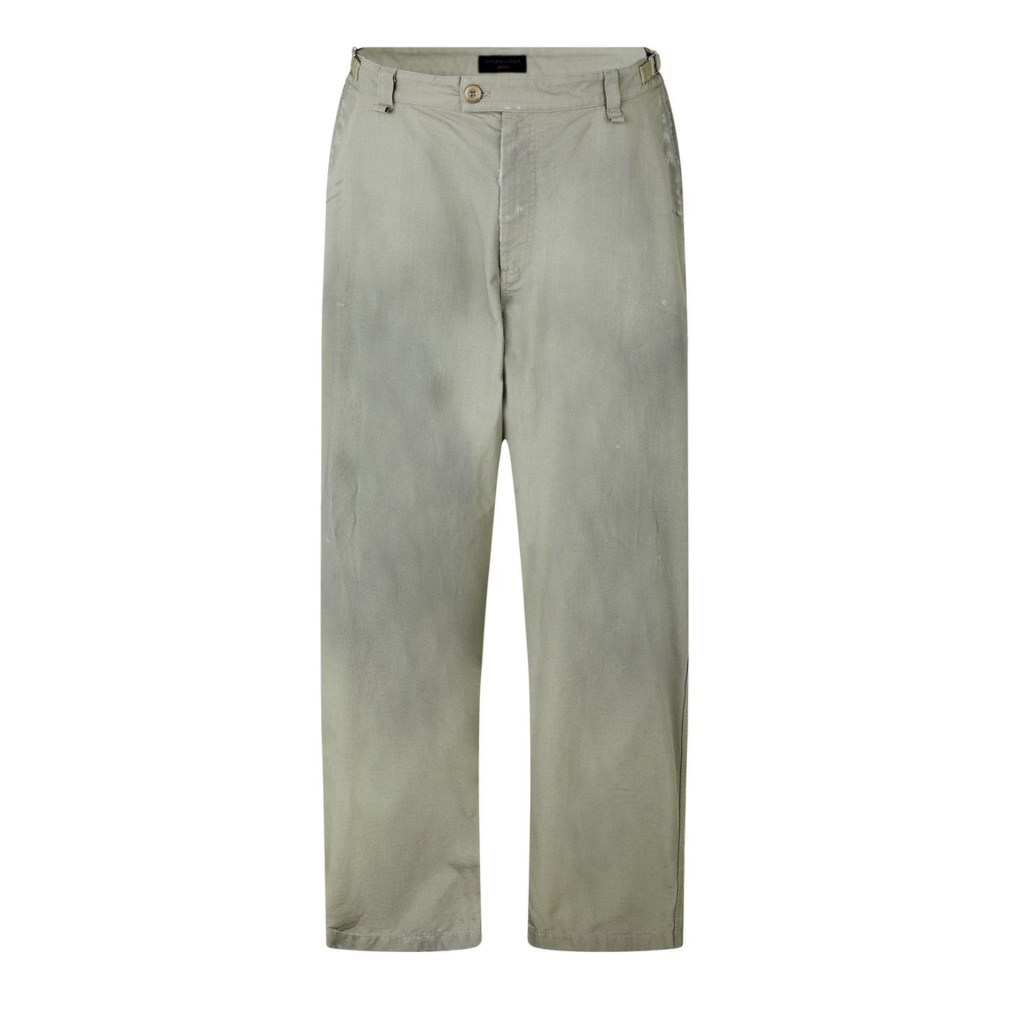 Balenciaga o1g2r1mq0226 Washed Wide Leg Utility Jeans In Military Beige Size US 34 / EU 50 - 1 Thumbnail