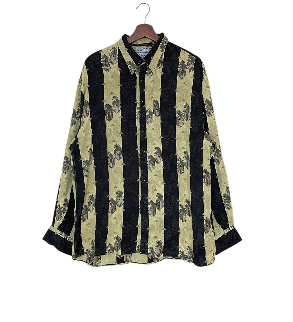 Vintage Vintage Bellows Brut Le Garage & Devoré Pattern Shirt 1990s Size US M / EU 48-50 / 2 - 1 Thumbnail