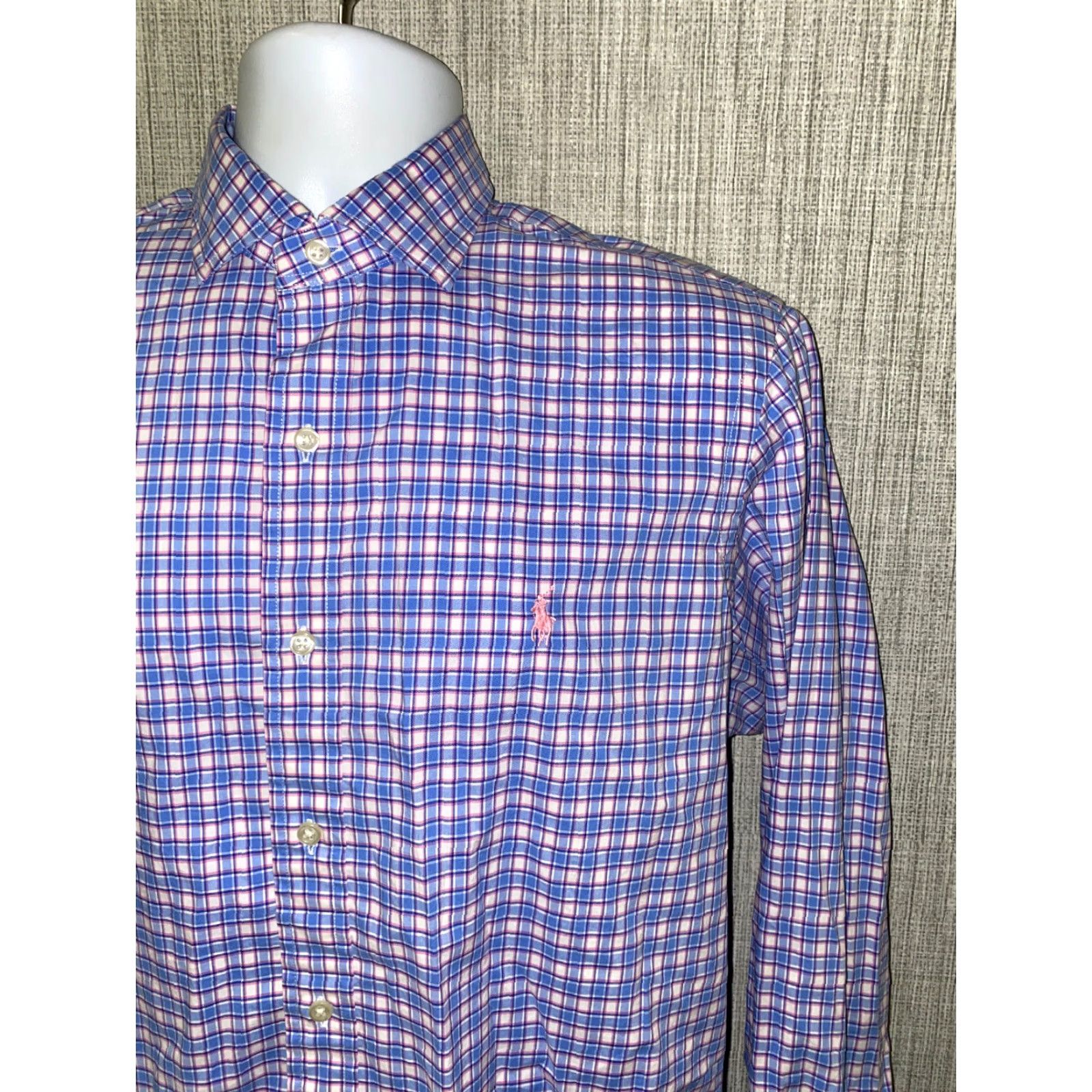 Polo Ralph Lauren Polo Ralph Lauren Shirt Mens M Multicolor Plaid Long Sleeve Stretch Button-Up Regular Casual Colorful Cotton Size US M / EU 48-50 / 2 - 2 Thumbnail
