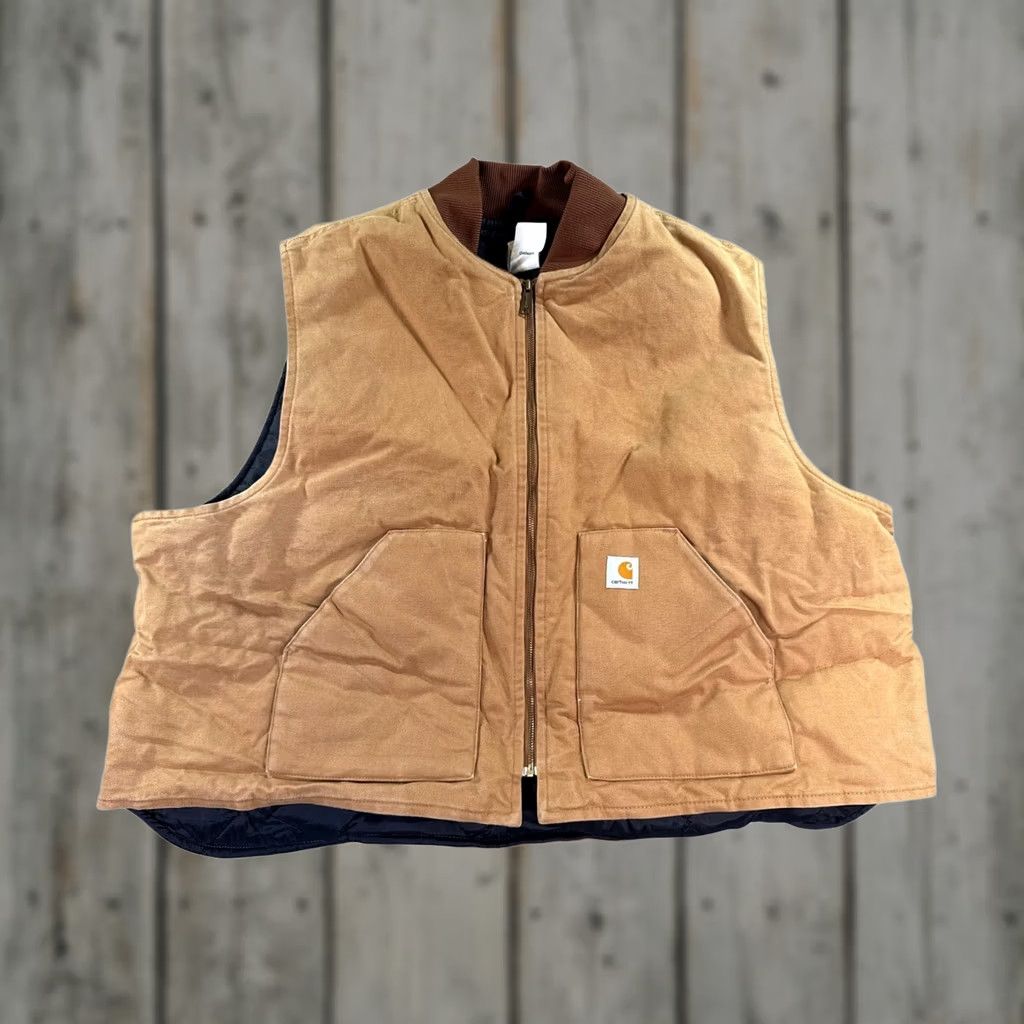 Carhartt Carhartt Mens 5XL Brown Arctic Vest Quilted Insulated Duck Canvas Work Size US XXL / EU 58 / 5 - 1 Thumbnail