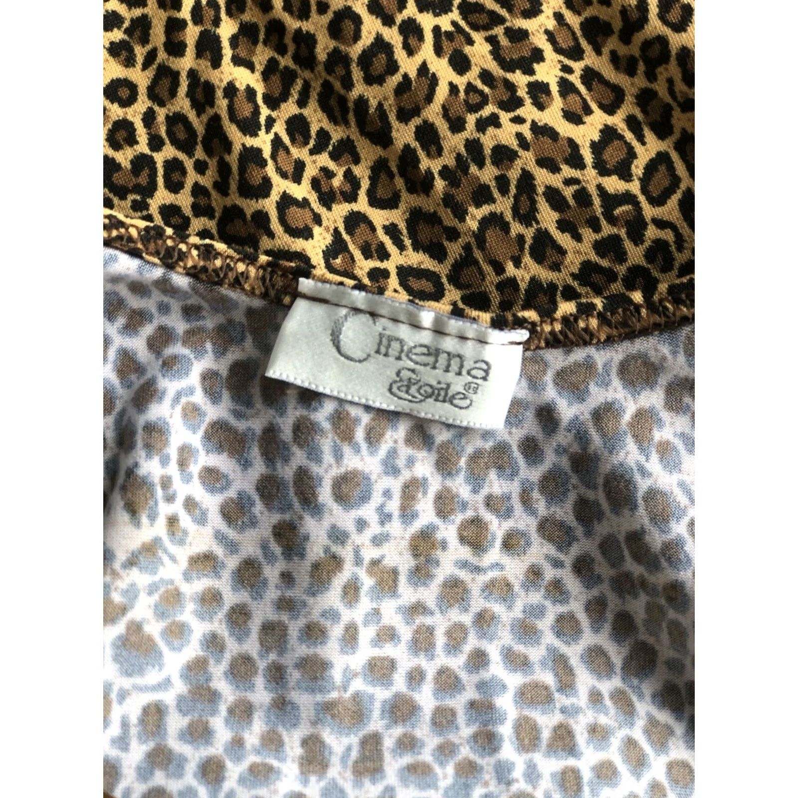 Vintage VINTAGE Cinema Eloile Tank Top M Leopard Cheetah Scoop Sleeveless Brown Black 90s Y2K Punk Rock Womens M Size M / US 6-8 / IT 42-44 - 4 Thumbnail