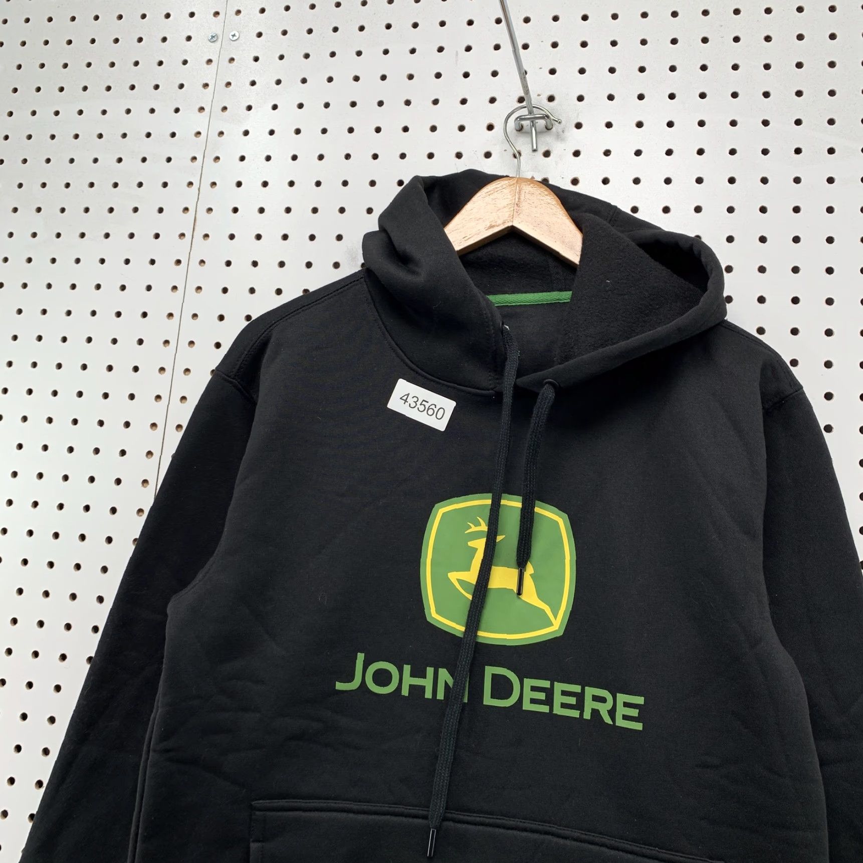 John Deere VINTAGE John Deere Hoodie Sweatshirt Black Mens Small Pullover Hooded Size US S / EU 44-46 / 1 - 4 Thumbnail