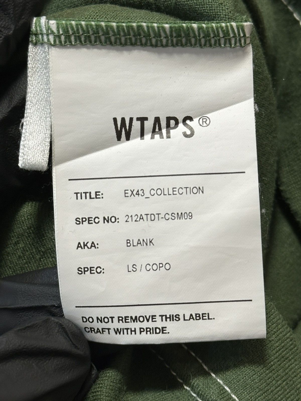 Wtaps WTAPS Blank long sleeve t-shirt in a chest pocket. Size US M / EU 48-50 / 2 - 11 Thumbnail