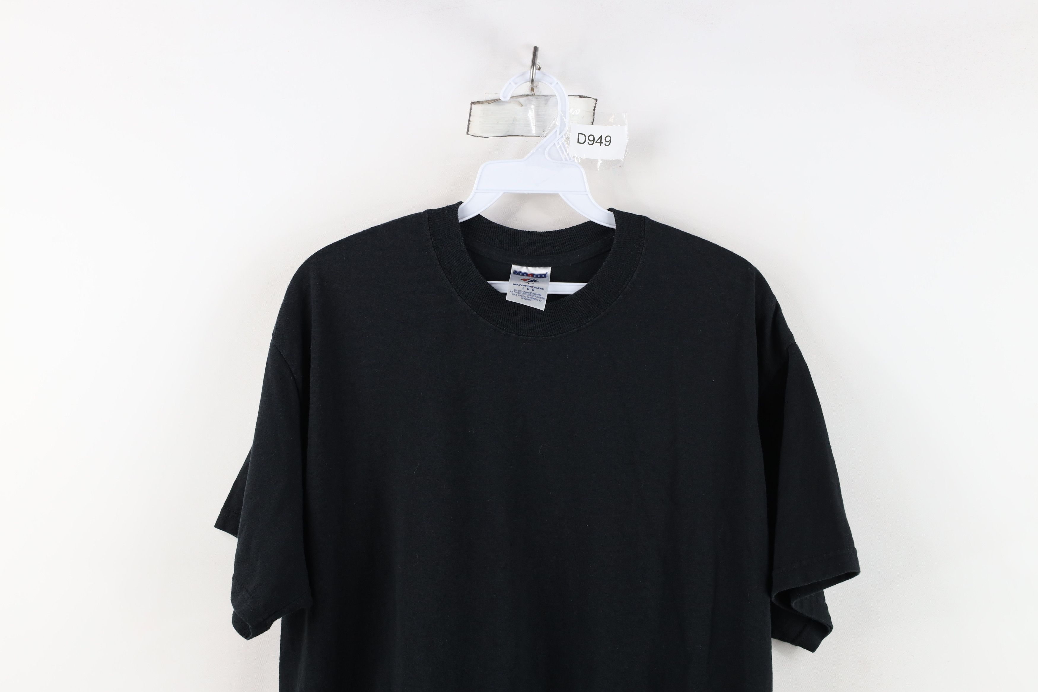 Vintage Vintage 90s Y2K Streetwear Blank Heavyweight T-Shirt Black Size US L / EU 52-54 / 3 - 2 Thumbnail