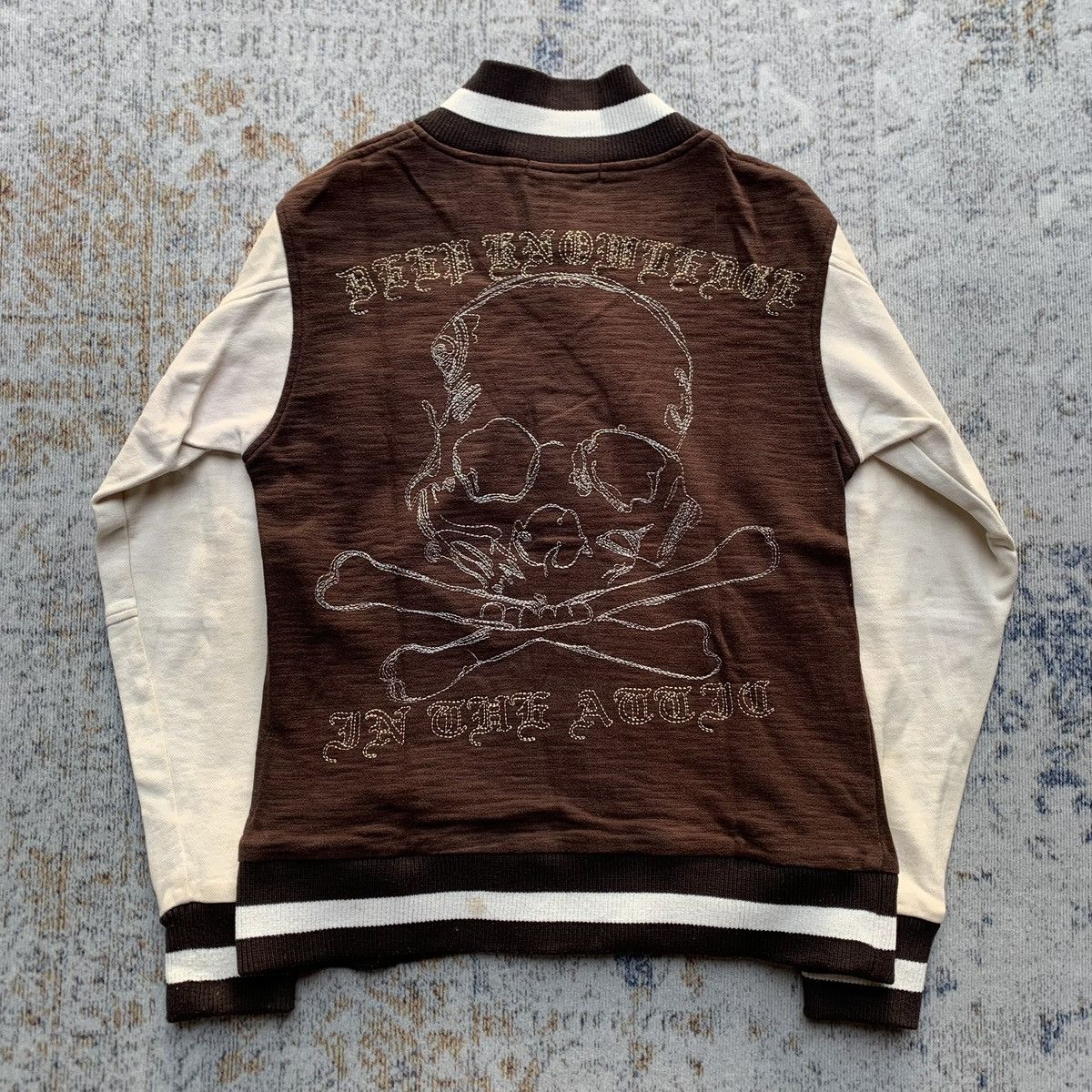 In The Attic 2000s Japanese Brand Gothic Punk Embroidery Varsity Jacket Size US M / EU 48-50 / 2 - 6 Thumbnail