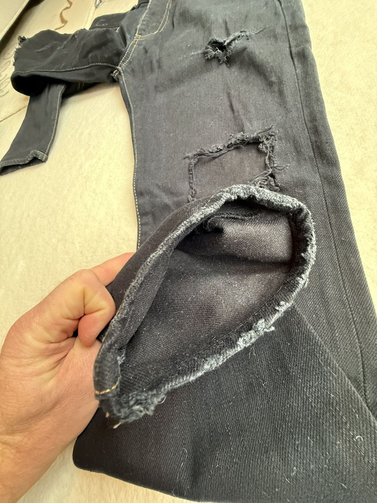 Saint Laurent Paris SS16 Saint Laurent surf sound crash trash black ripped jeans Size US 30 / EU 46 - 21 Thumbnail