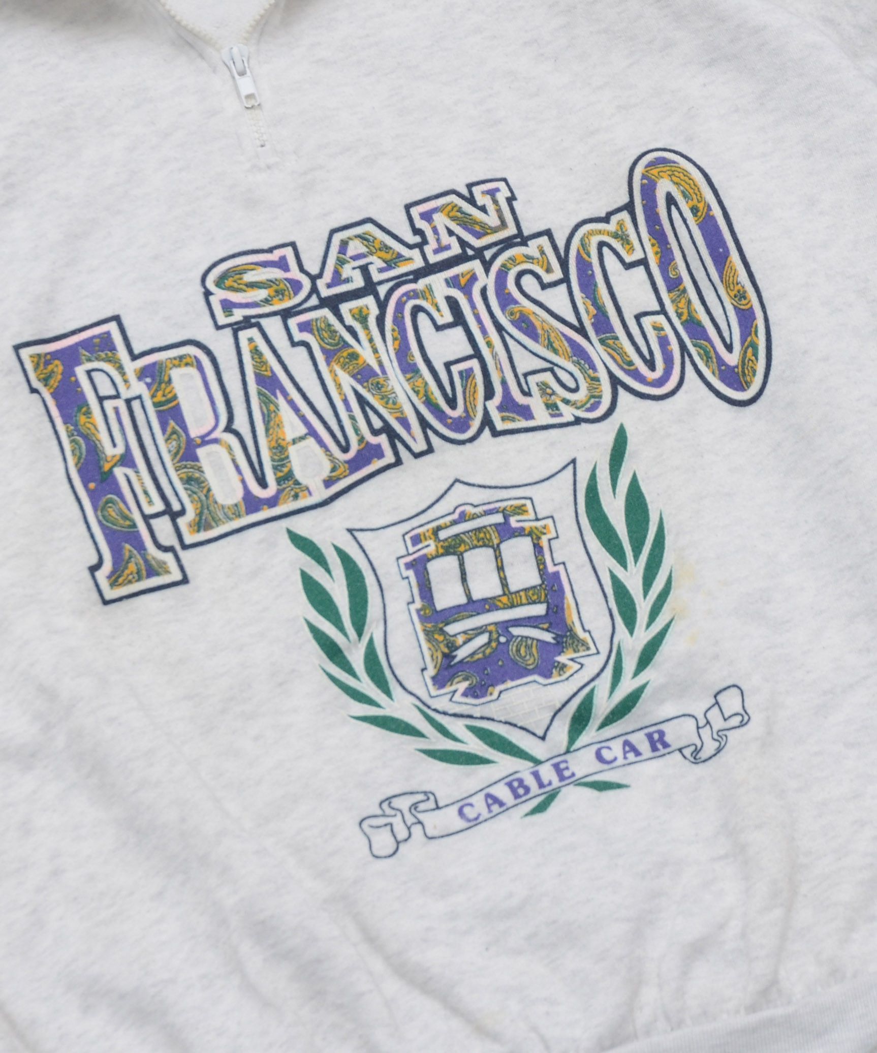 Vintage Vintage 90s San Francisco Tourist Zip Pullover Sweatshirt Size US XL / EU 56 / 4 - 4 Thumbnail