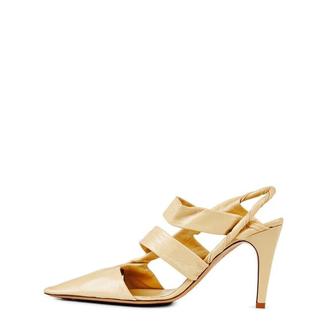 Bottega Veneta Bottega Veneta Point Stiletto Heel Slingbacks in Cream Size US 8.5 / IT 38.5 - 2 Thumbnail