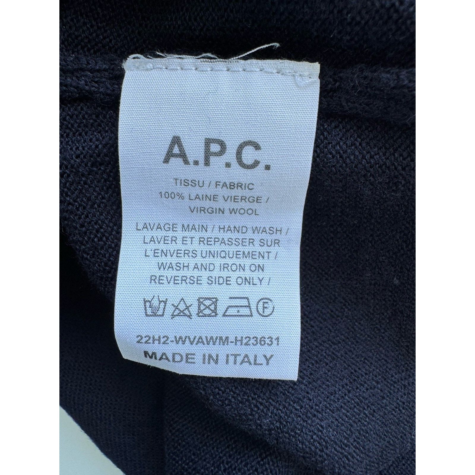 A.P.C. A.P.C. Men's knit Dundee sweater XXL Dark Navy Size US XXL / EU 58 / 5 - 5 Thumbnail